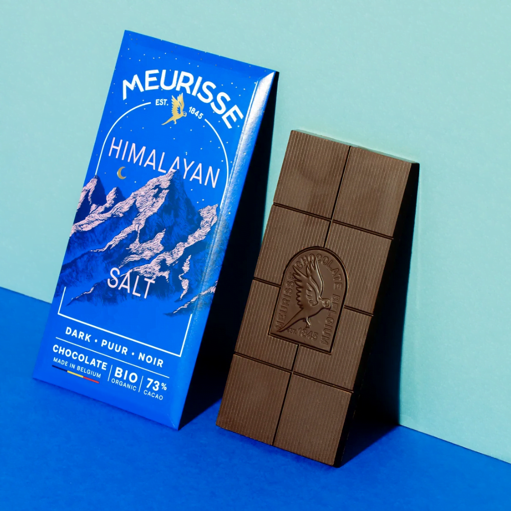 Chocolate bar from belgian Meurisse brand - blue packaging