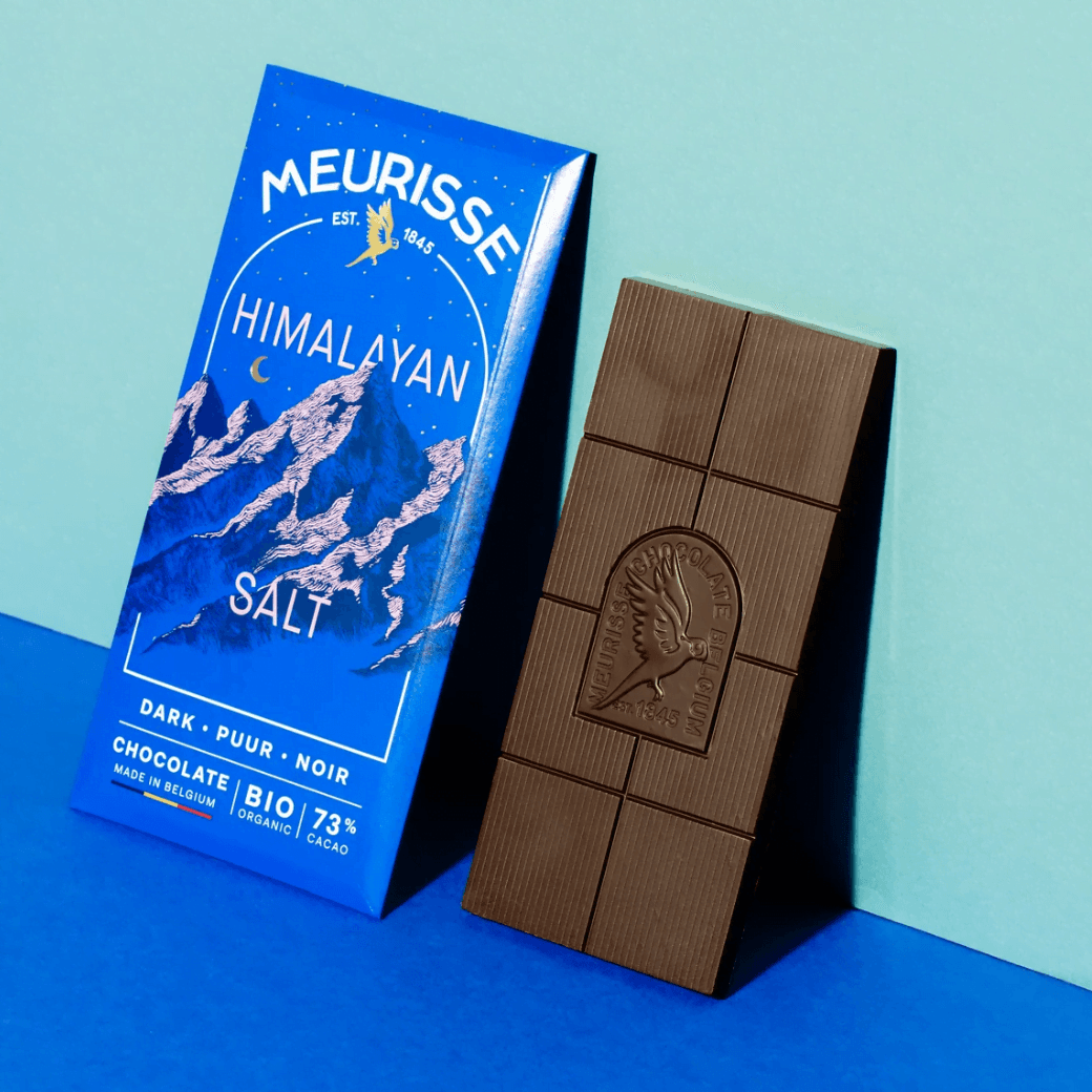 Chocolate bar from belgian Meurisse brand - blue packaging