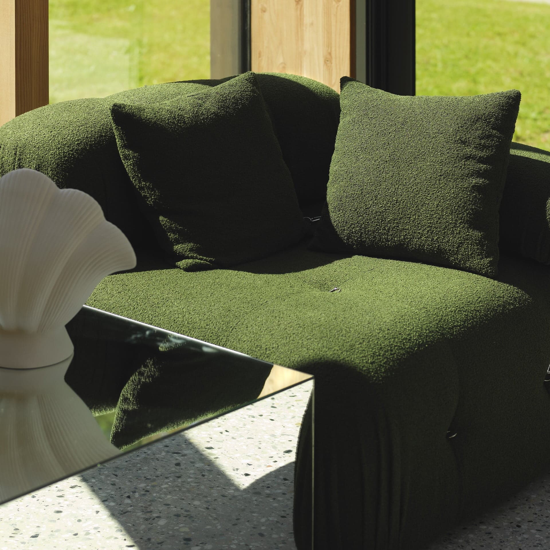 decoration, fauteuil vert