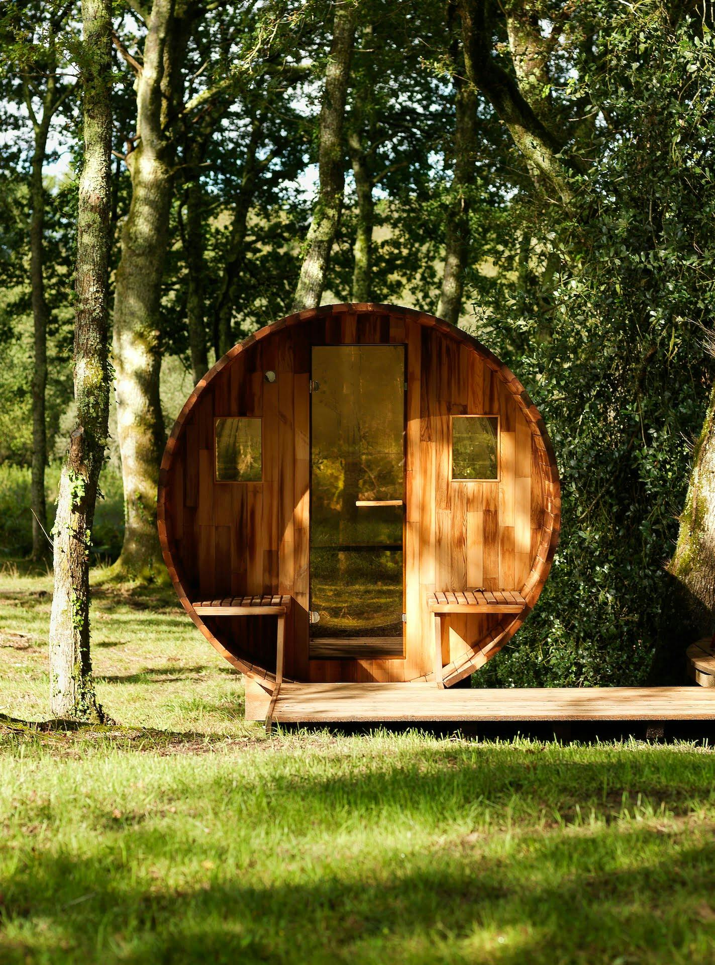 sauna extérieur en bois