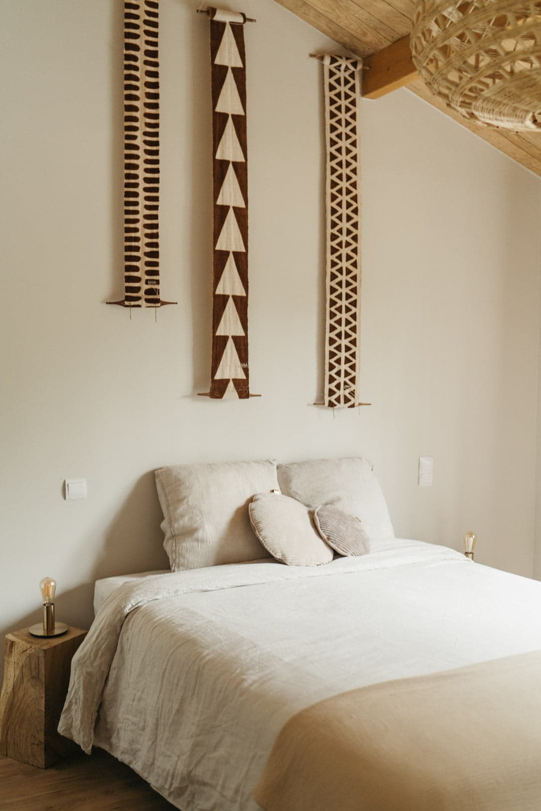 bedroom in the cabin, double bed