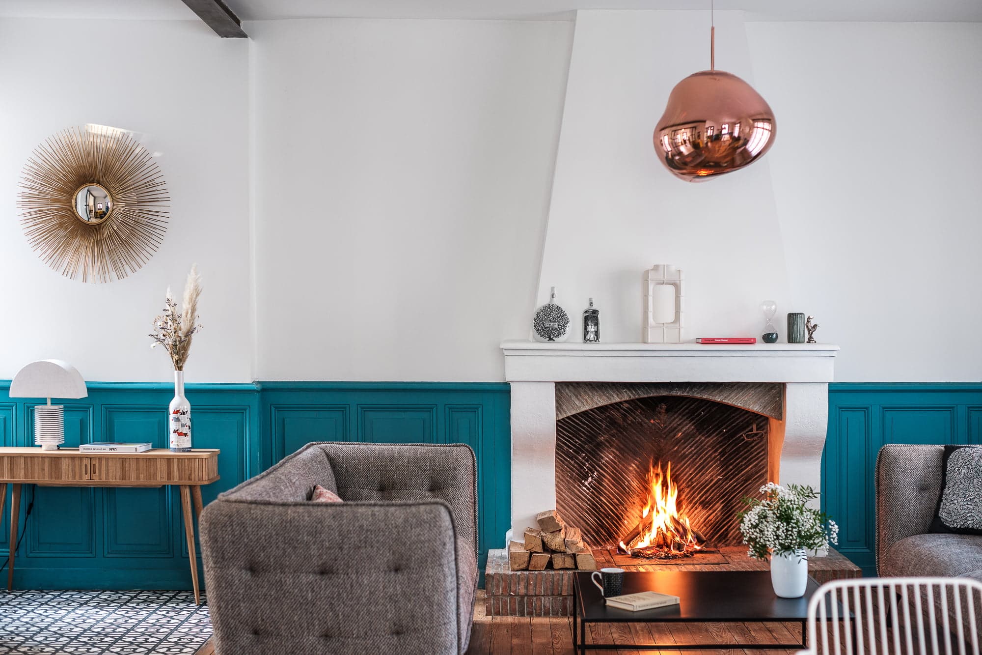 Au coin du feu à la Villa de Byans