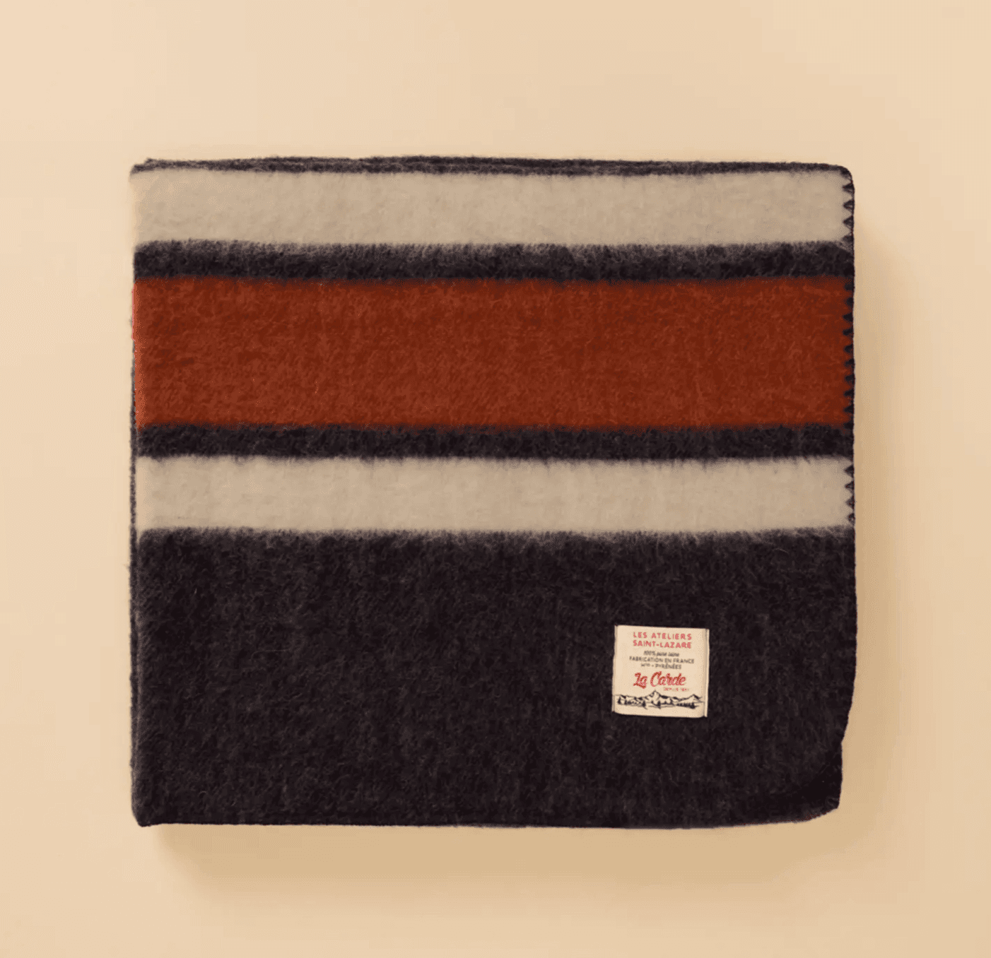 navy blue and hazelnut wool plaid