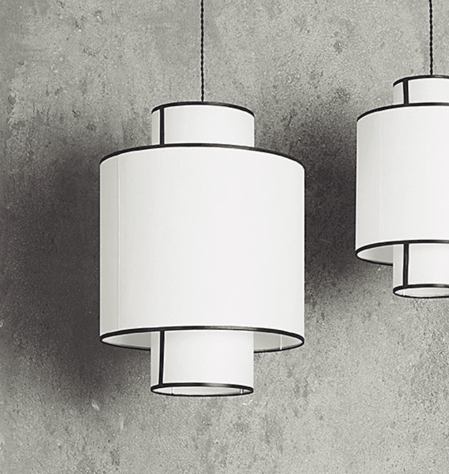 Suspension en tissu blanc 