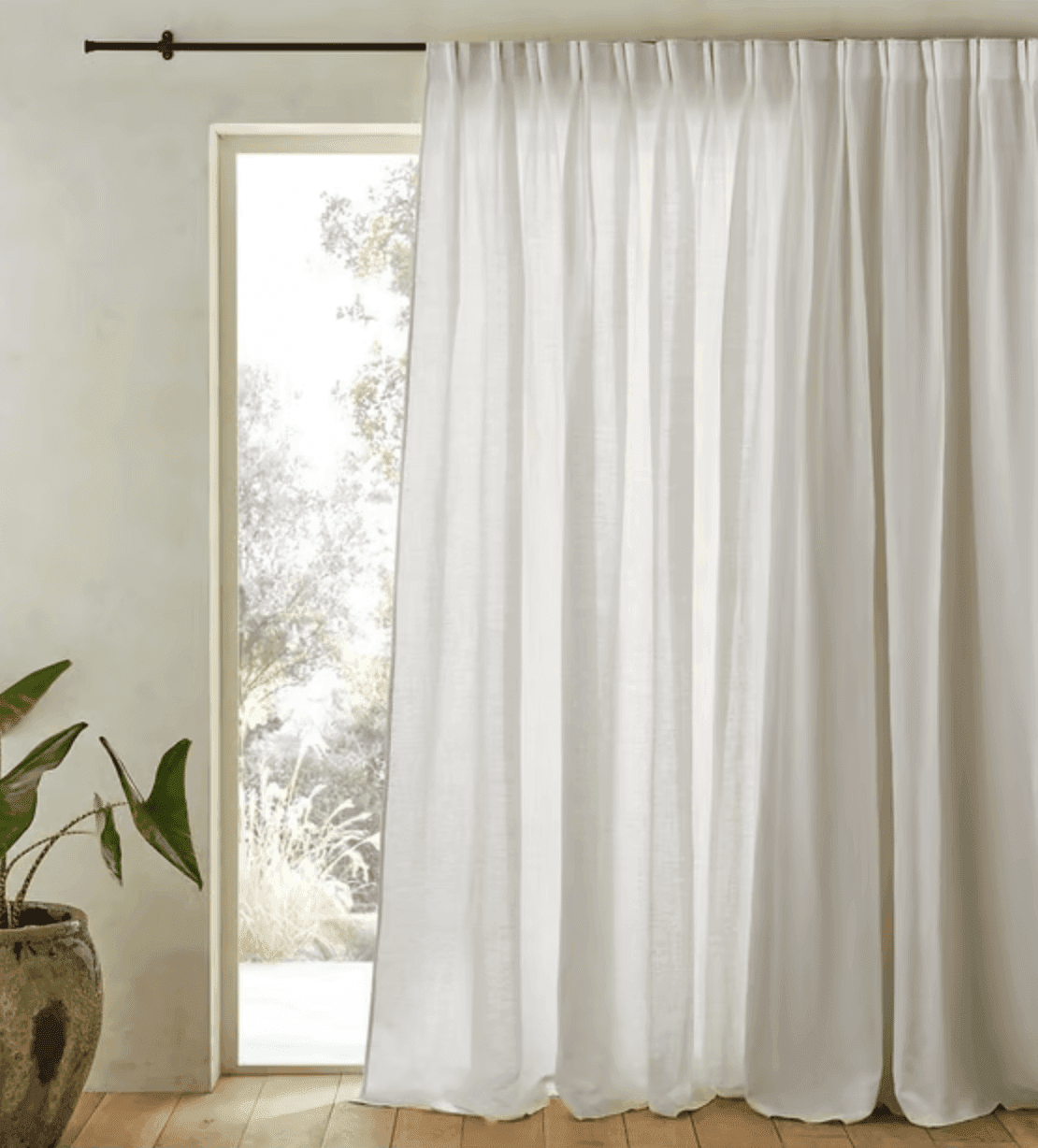 Rideaux en lin blanc