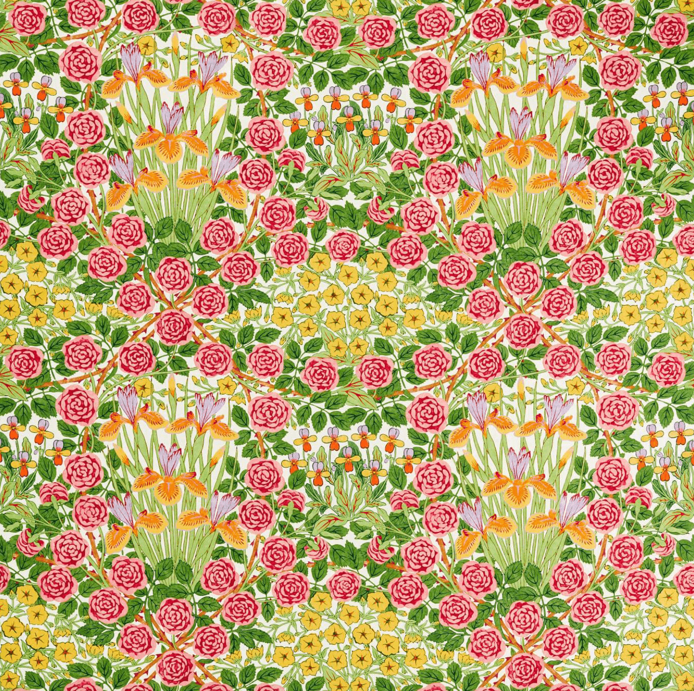 Papier peint à fleurs 