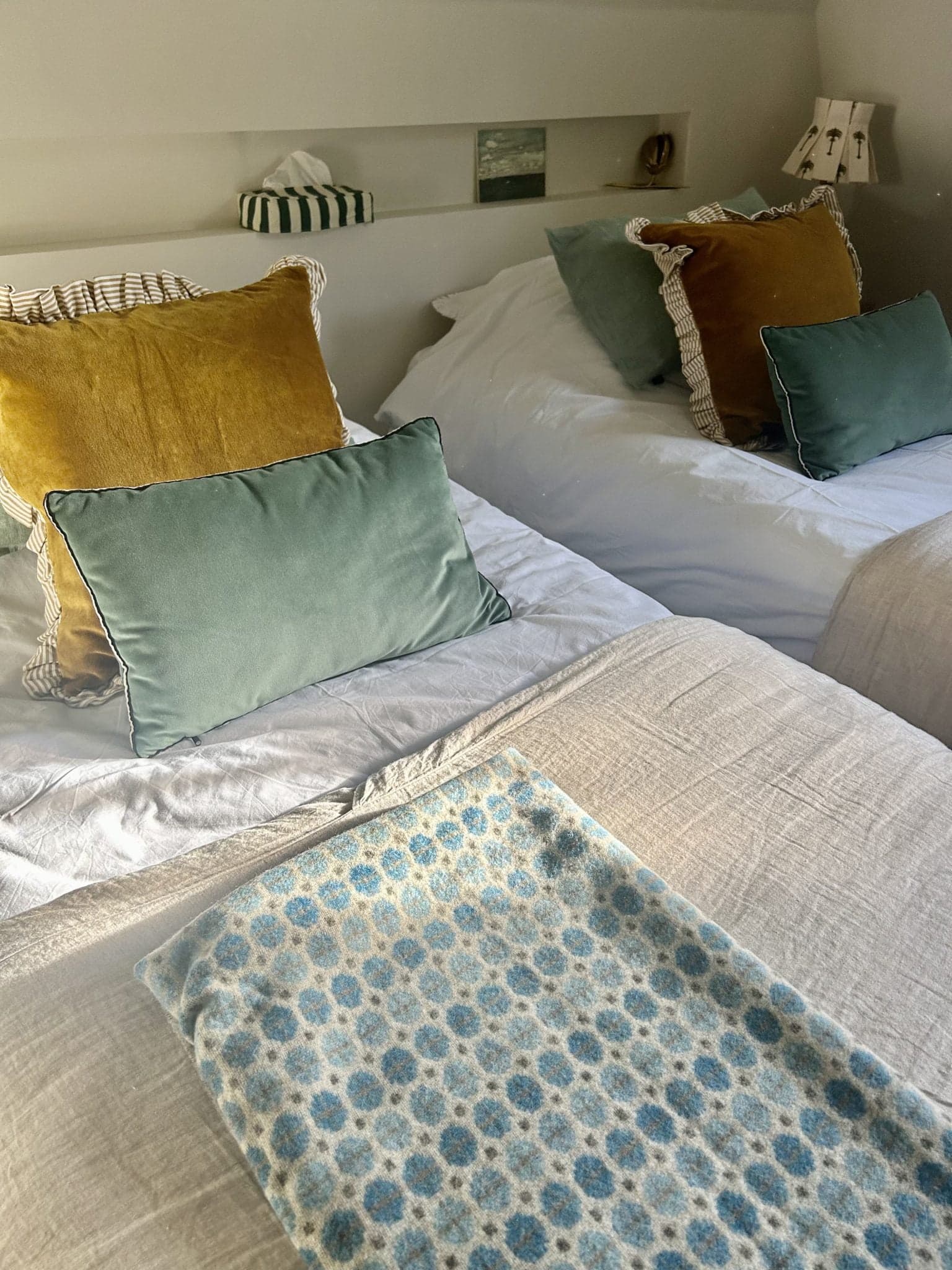Bed in the bedroom