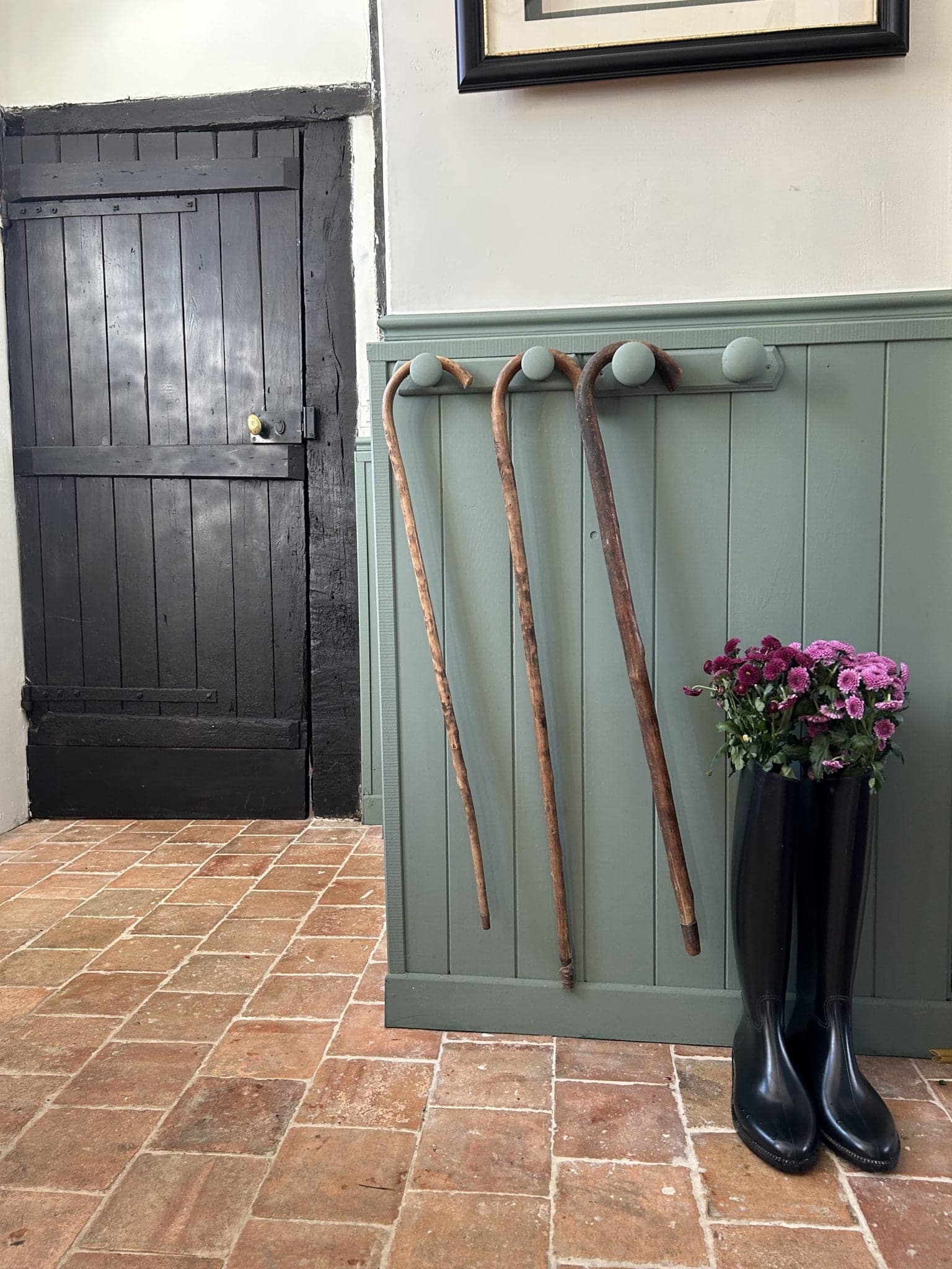 Boots in the entrance of the house
