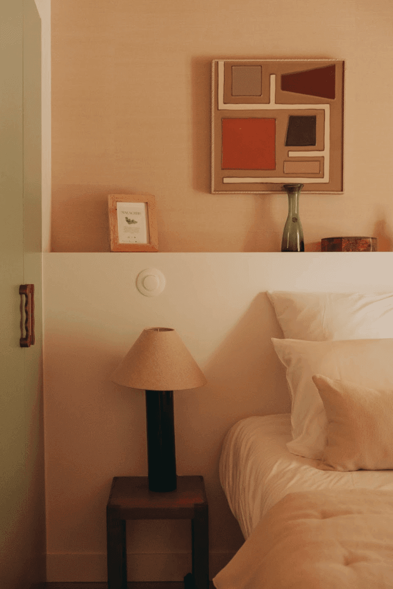 One of the rooms at La Source with pink tones