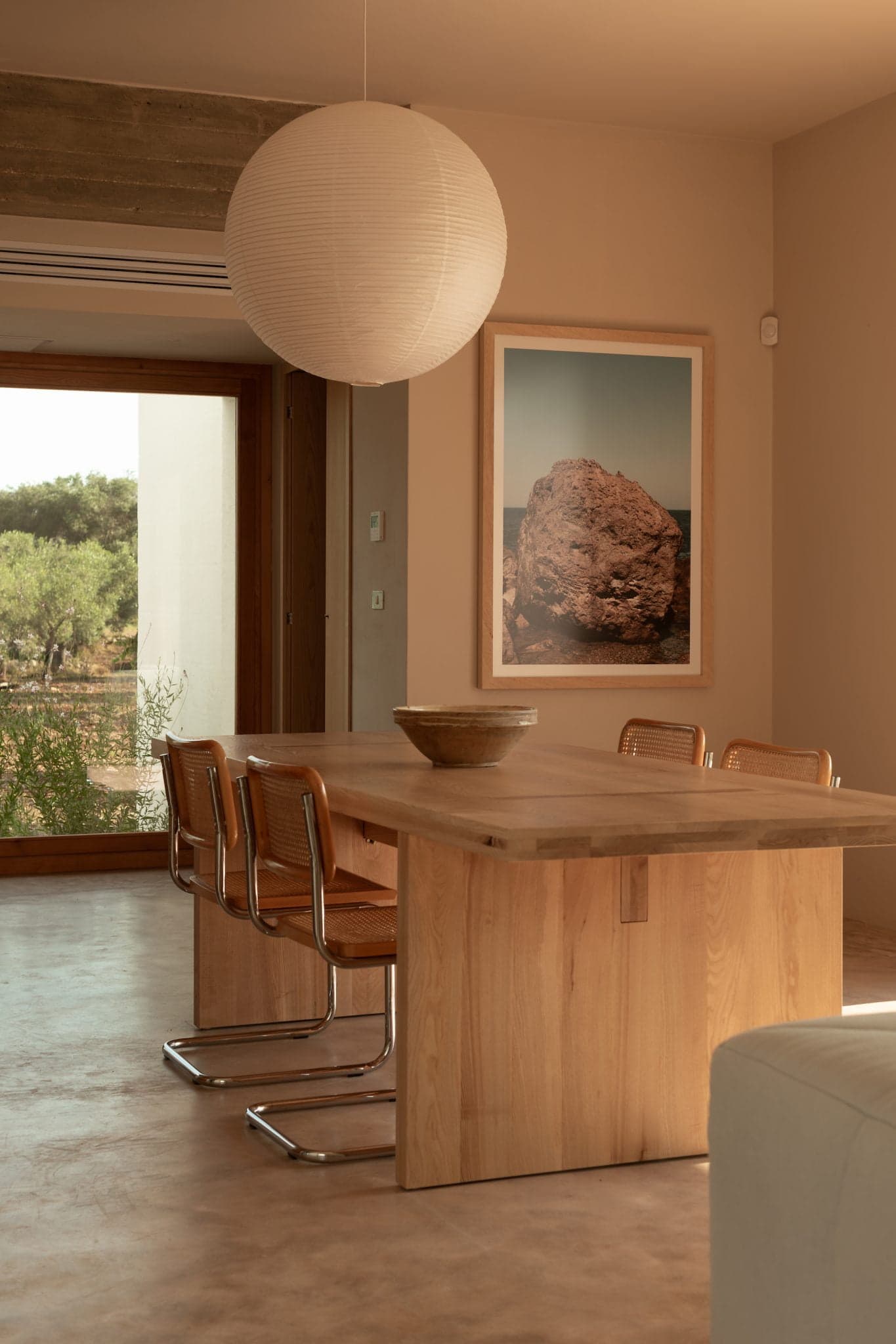 The dining room, as serene as it is beautiful.
