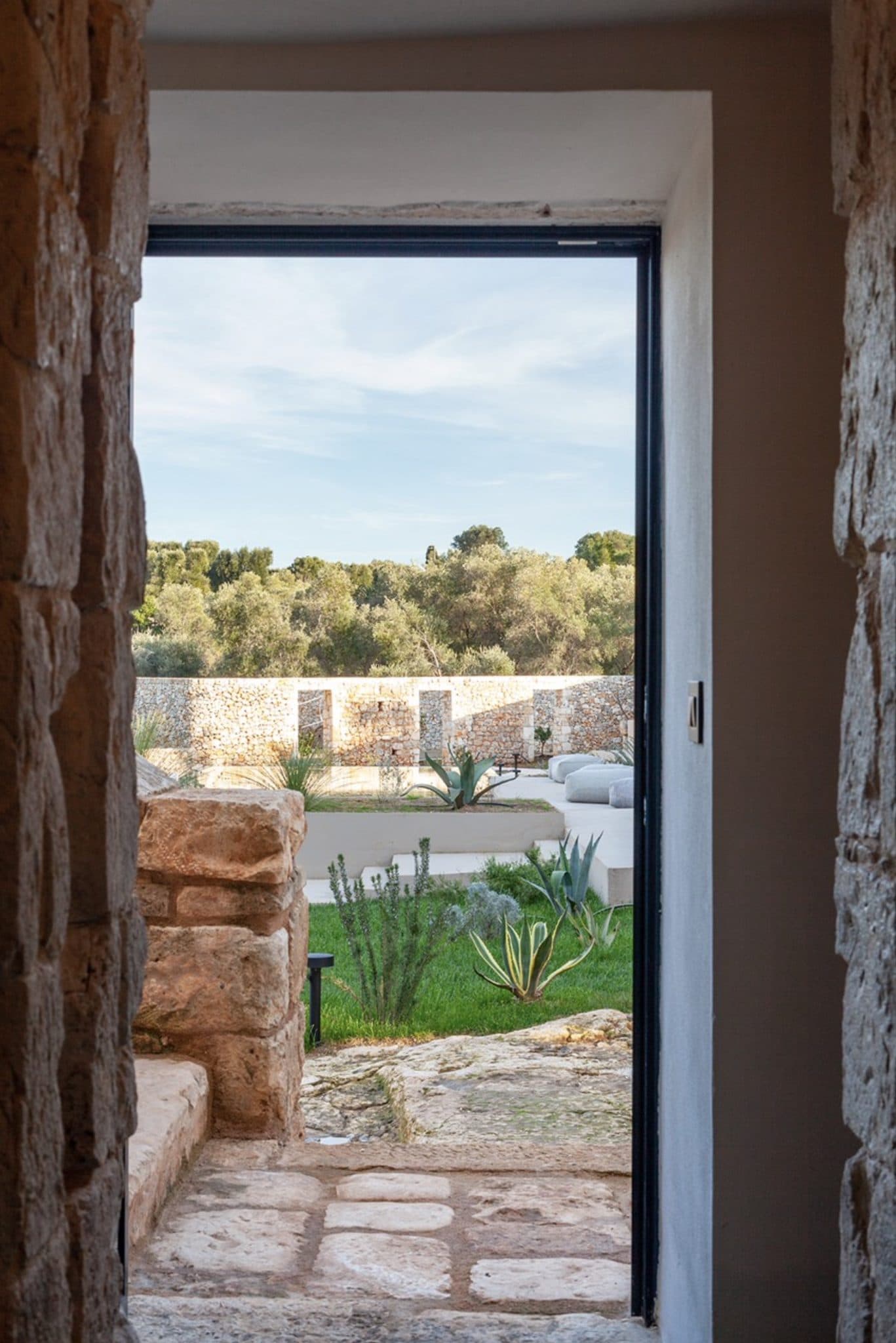 La vie dedans-dehors à Masseria Belvedere. 