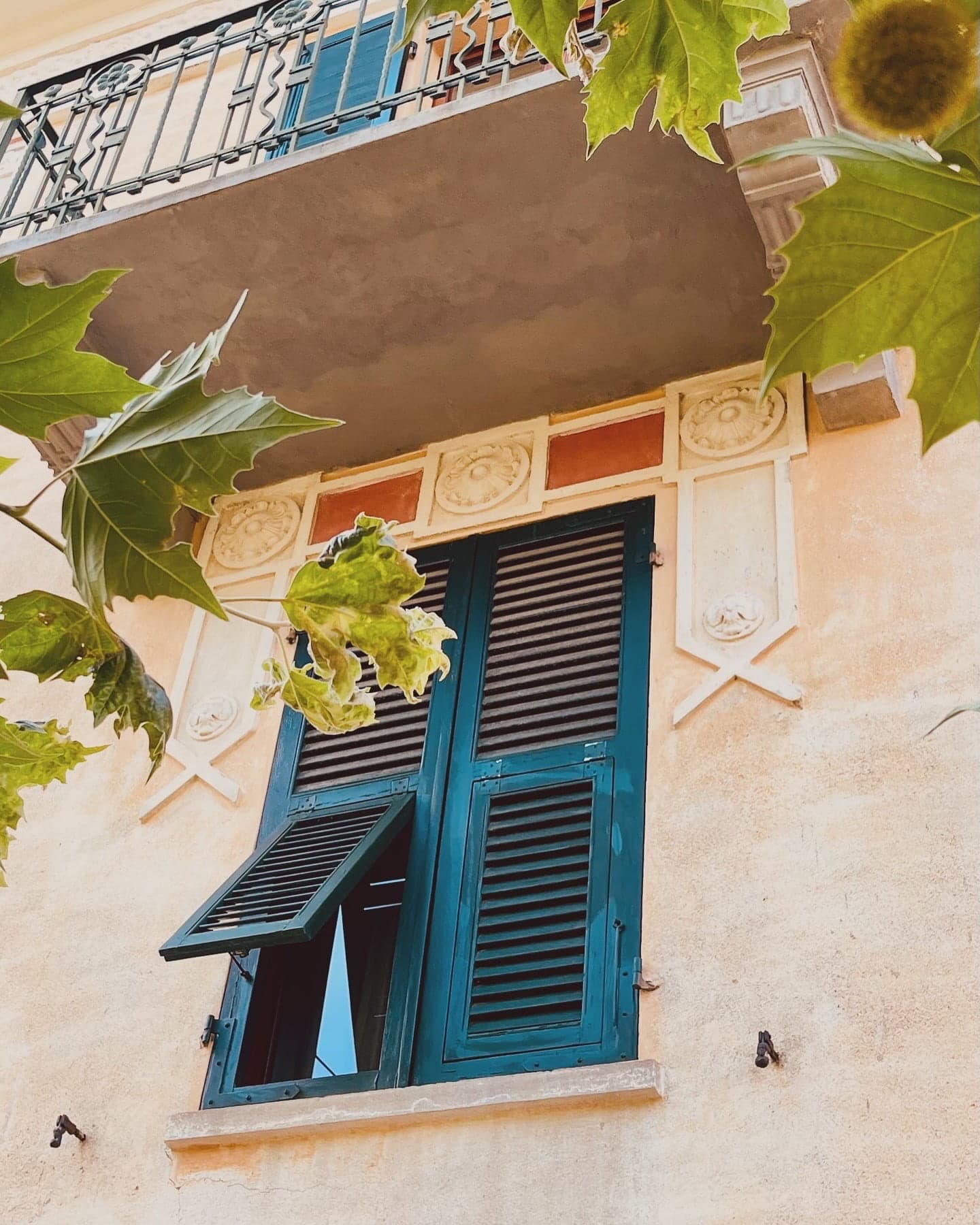 The Ligurian shutters, which help keep the house cool.