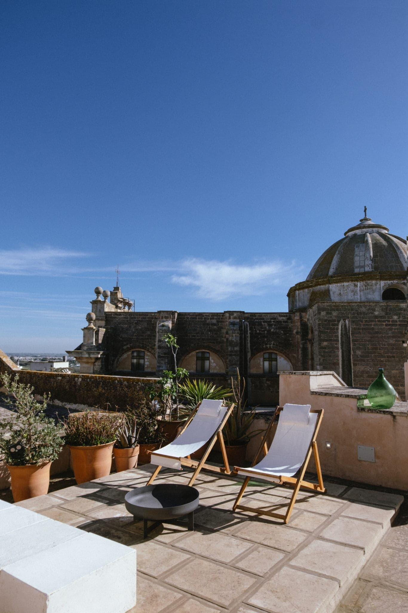 Le toit-terrasse de Palazzo Nianu. 
