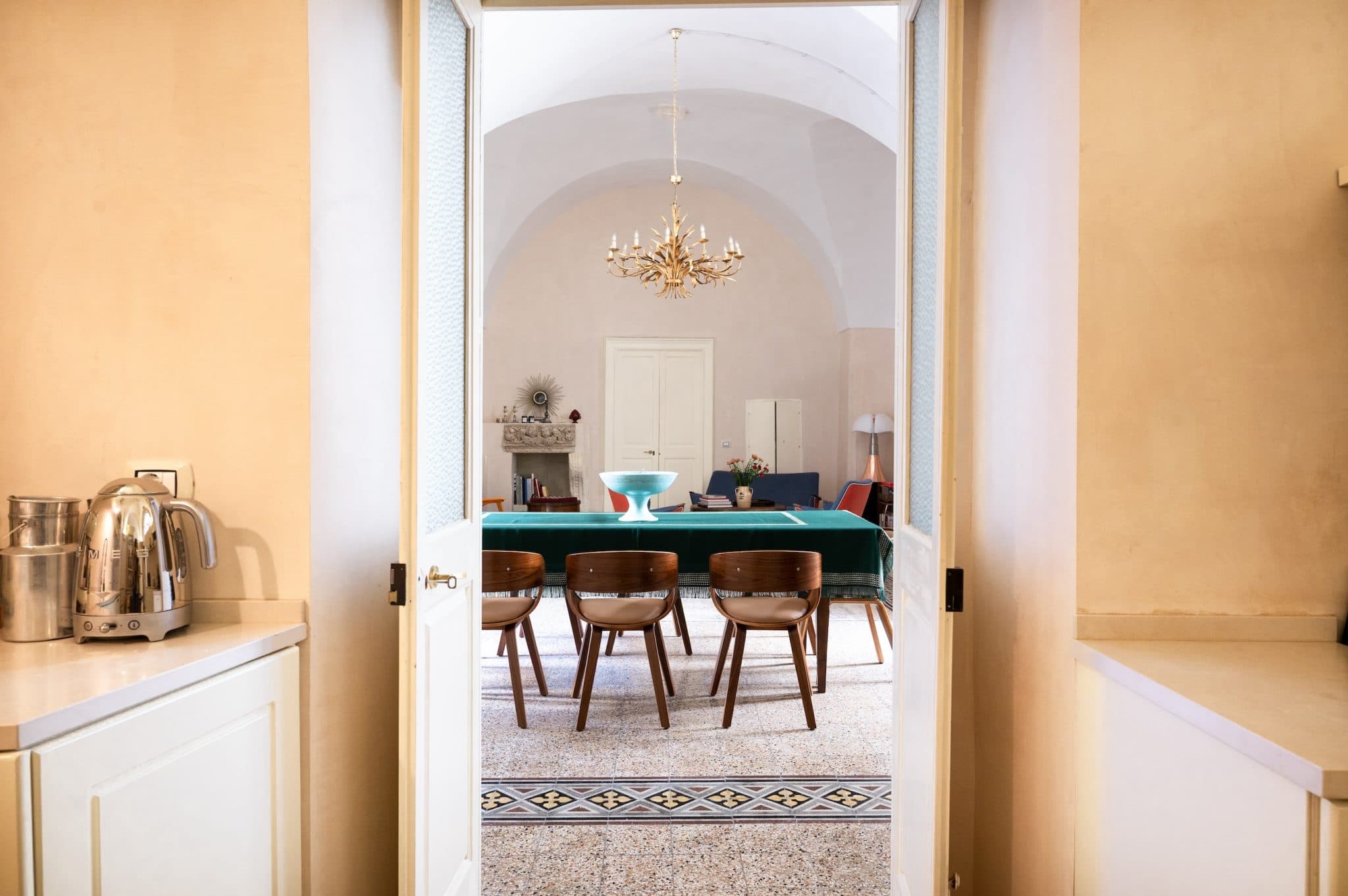 The spacious kitchen where you can prepare dishes to share in the dining room.