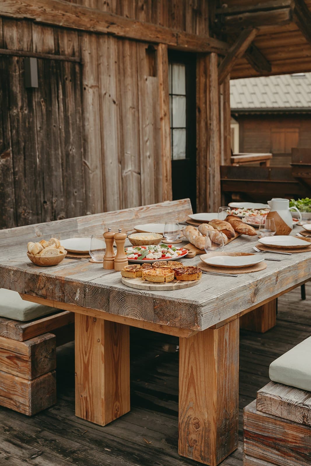Lunch on the terrace when the sun comes out.