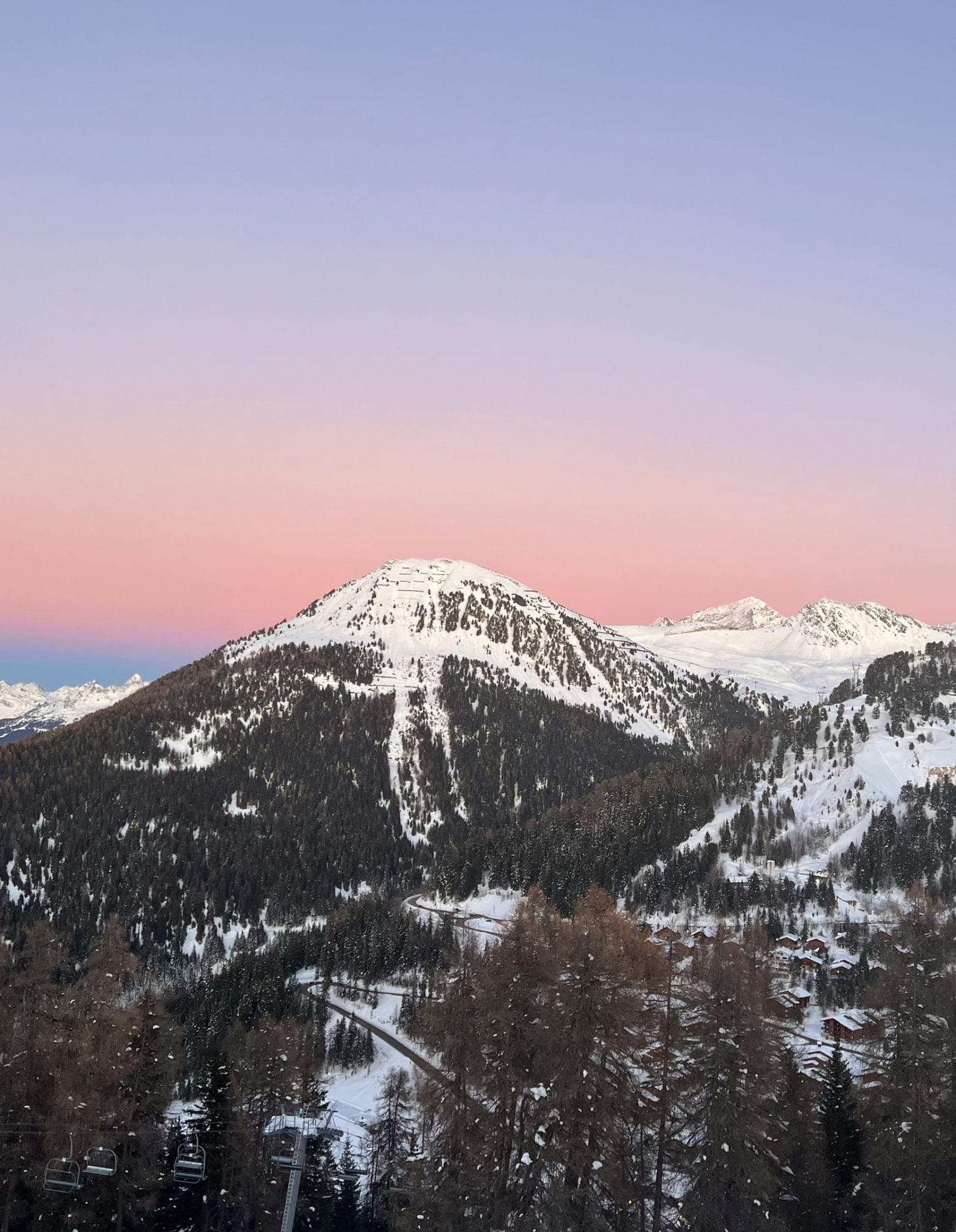 Sunset at La Plagne. © Judith Girard Marczak