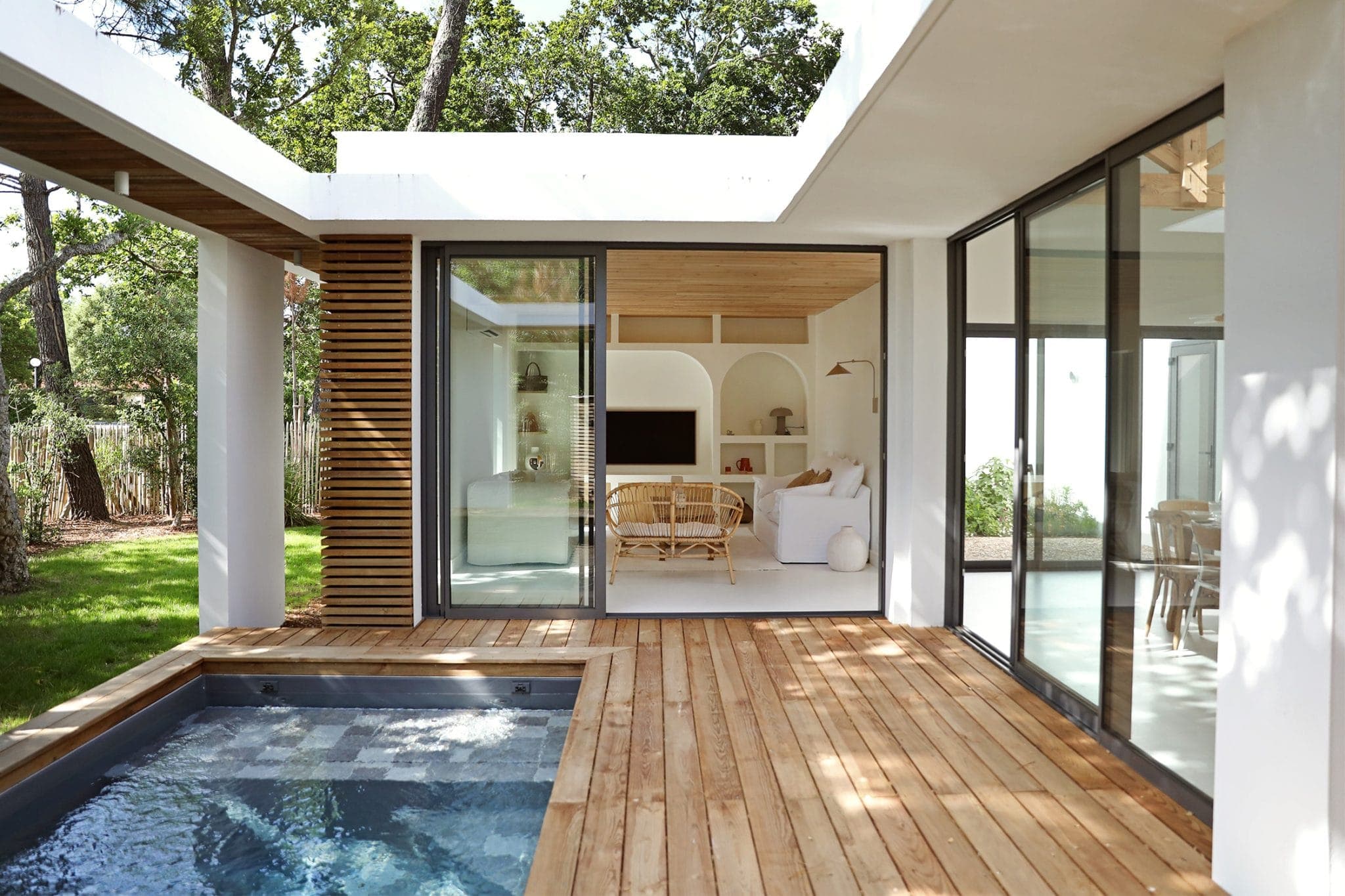 Indoor-outdoor living at Maison Suzette.