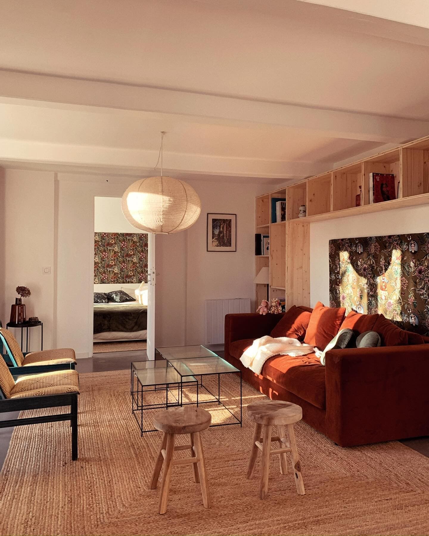 The charming living room of L'Albizia.