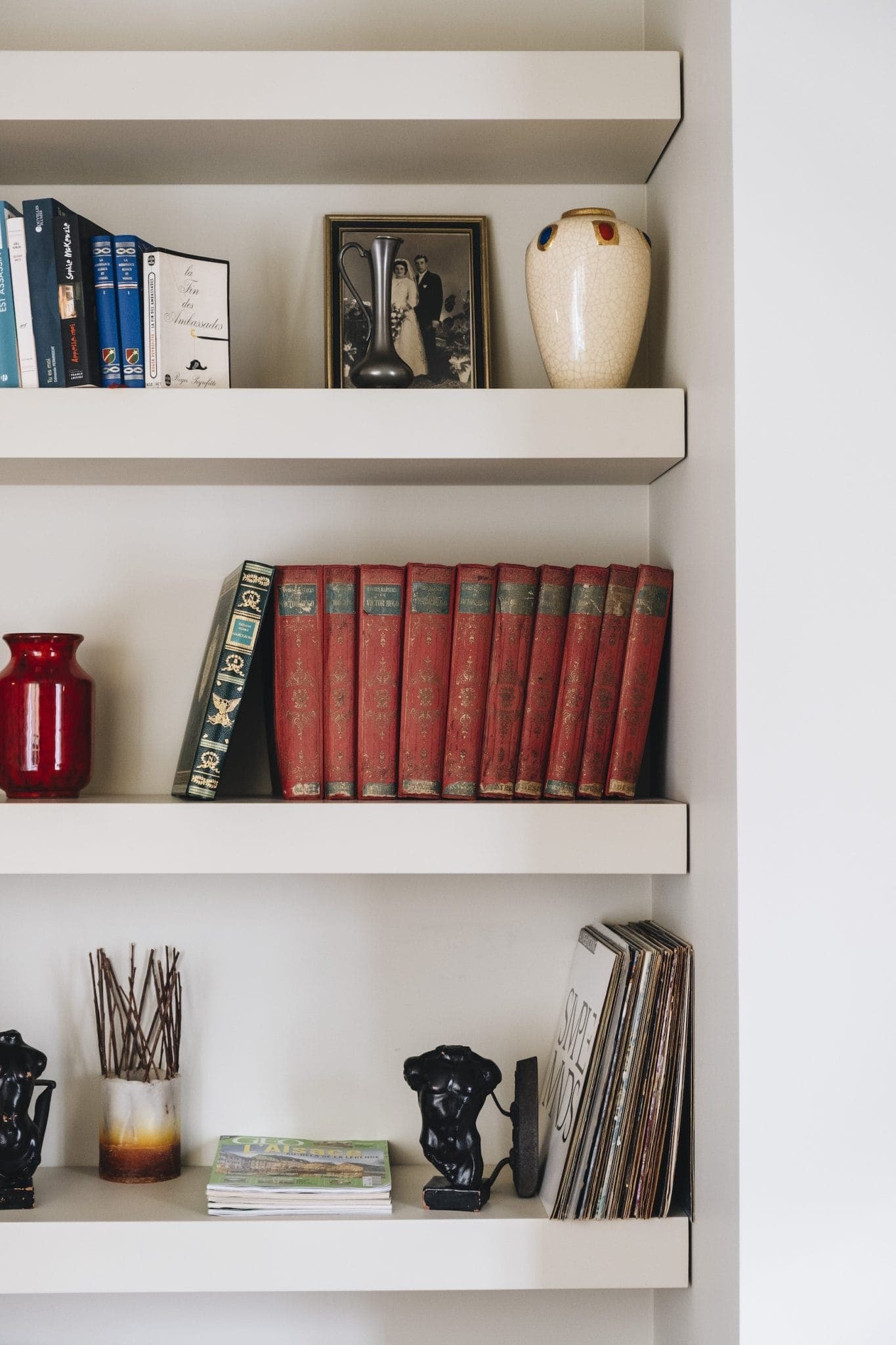 Family heirlooms and vintage finds.