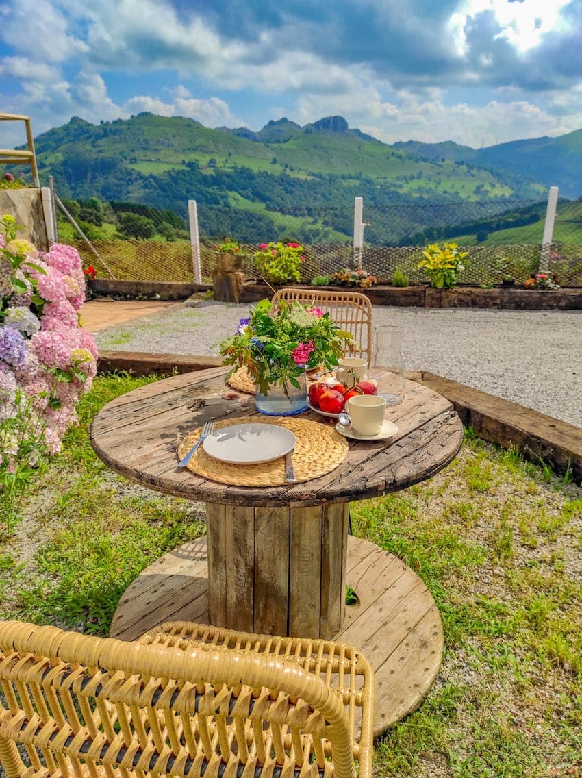 Breakfast with a view.