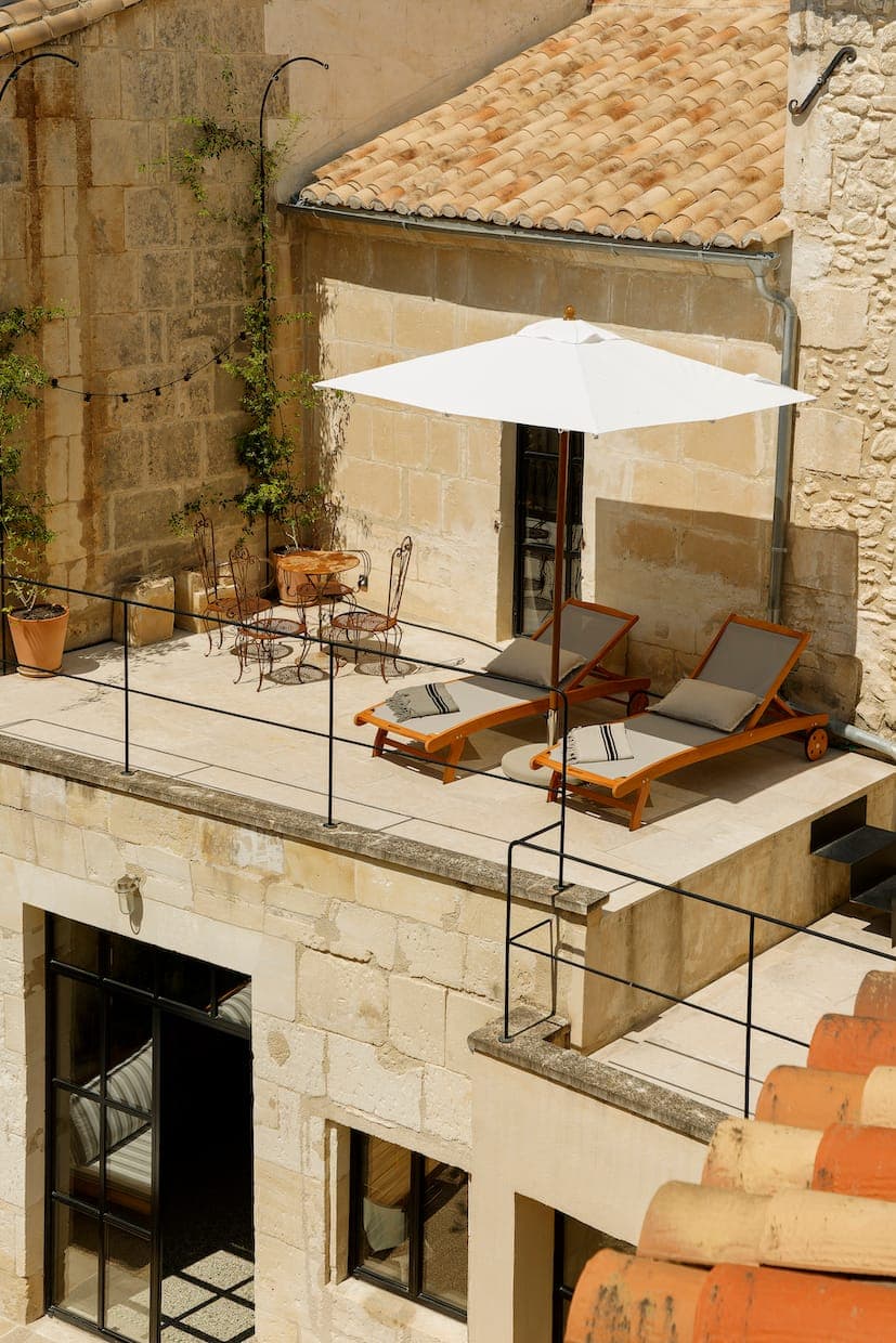 The sun-drenched terrace, perfect for soaking up the rays.
