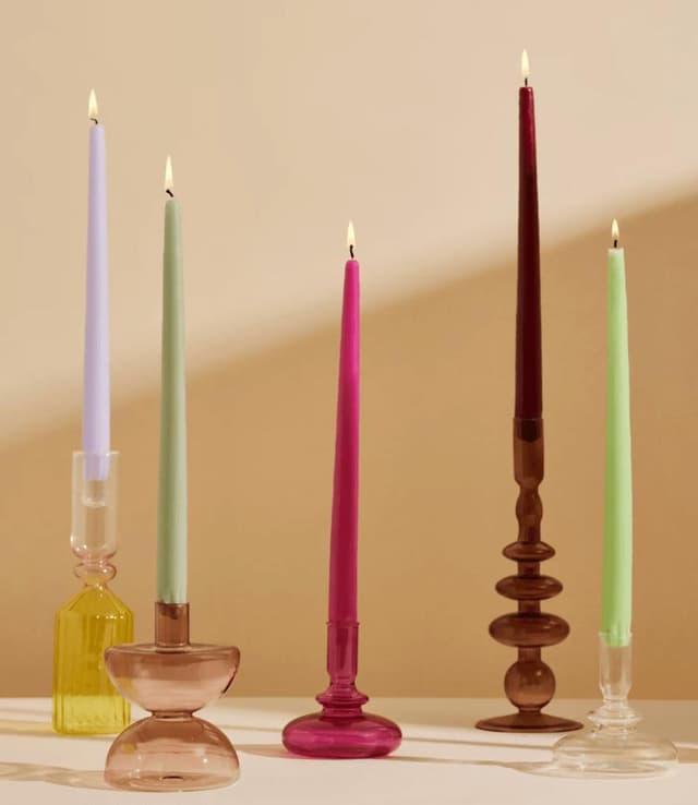 Chandelles colorées