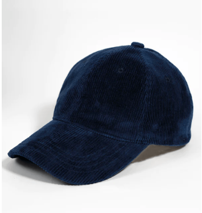 blue corduroy cap