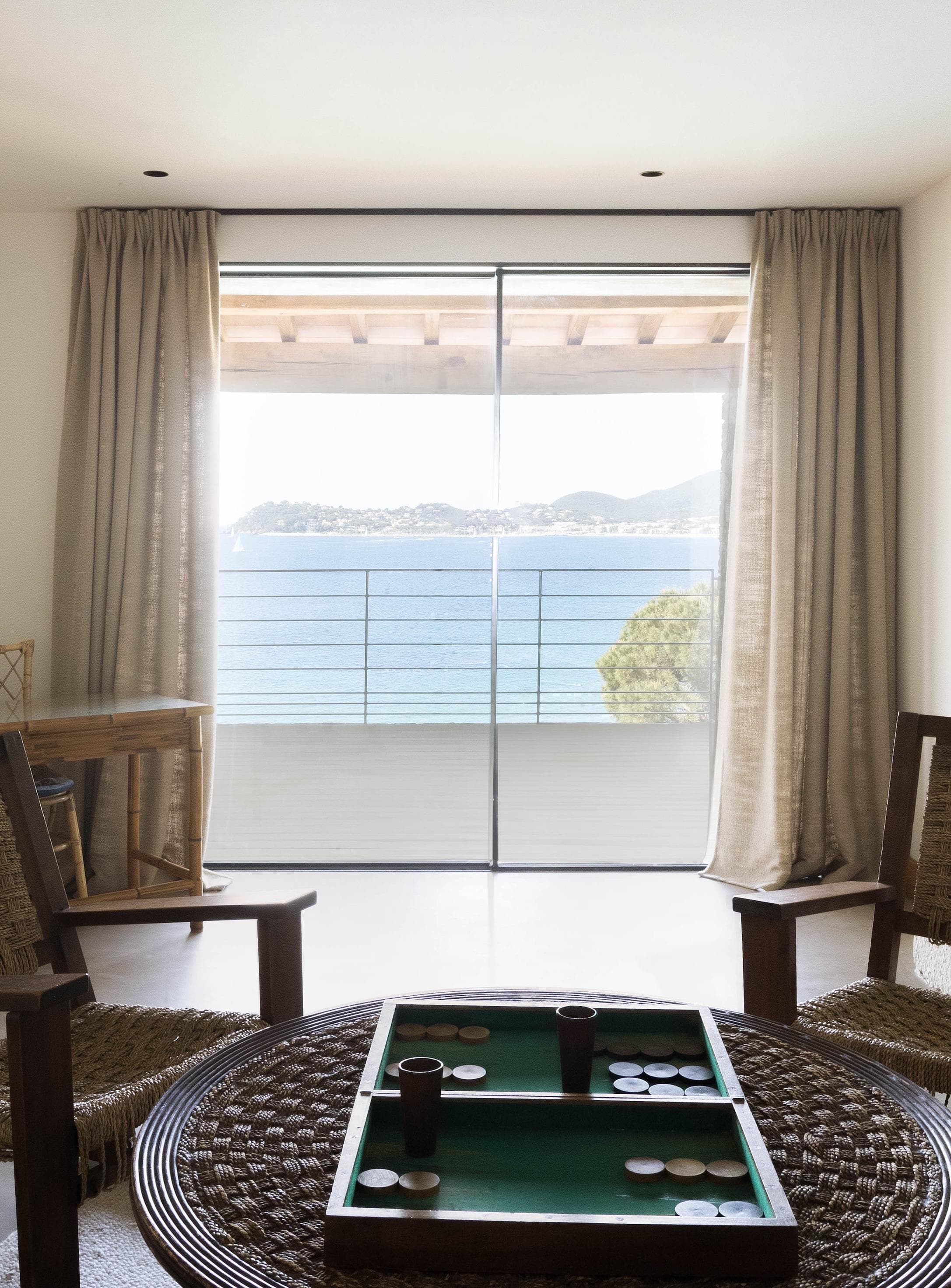 The villa offers stunning sea views.