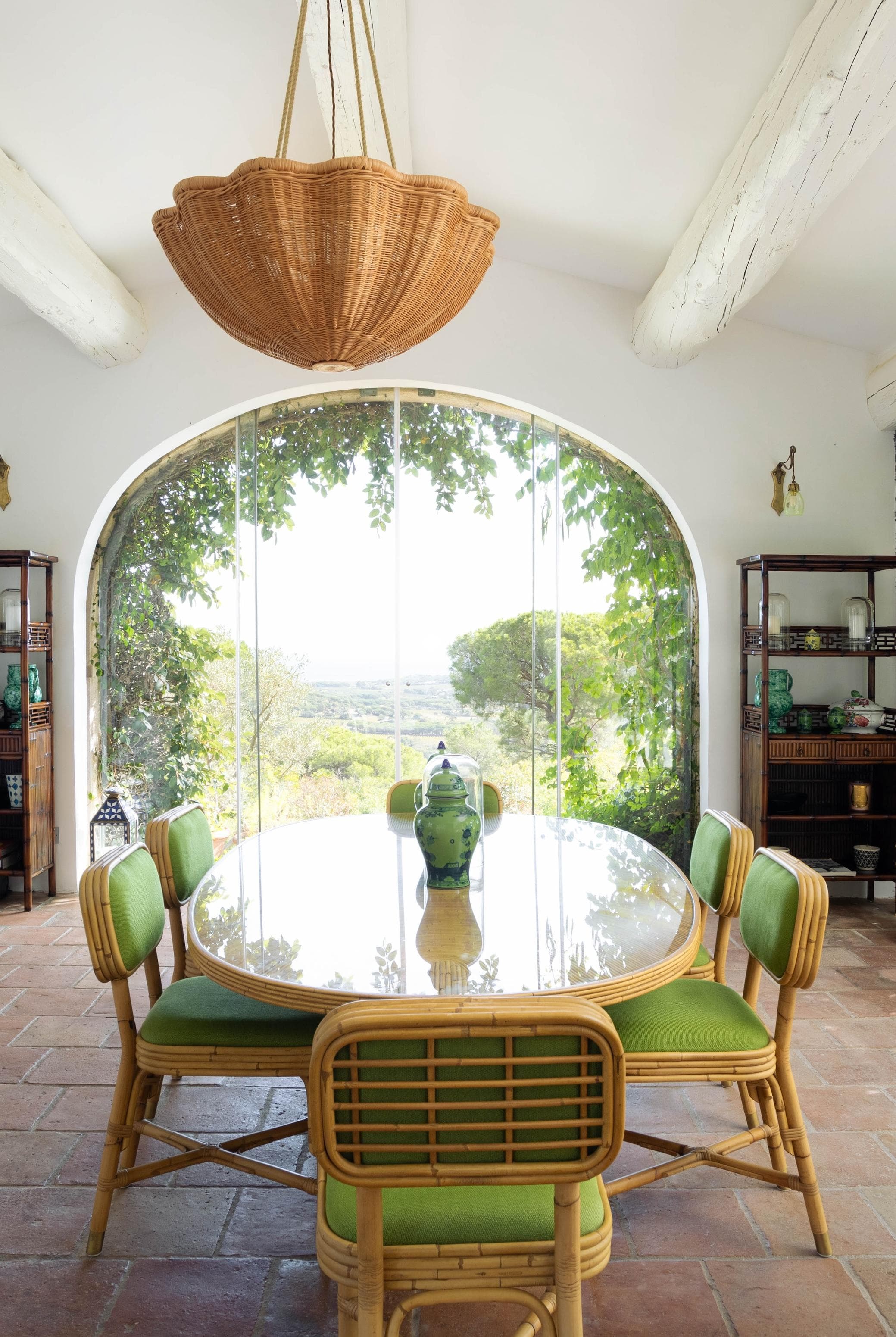 The dining room with a view.