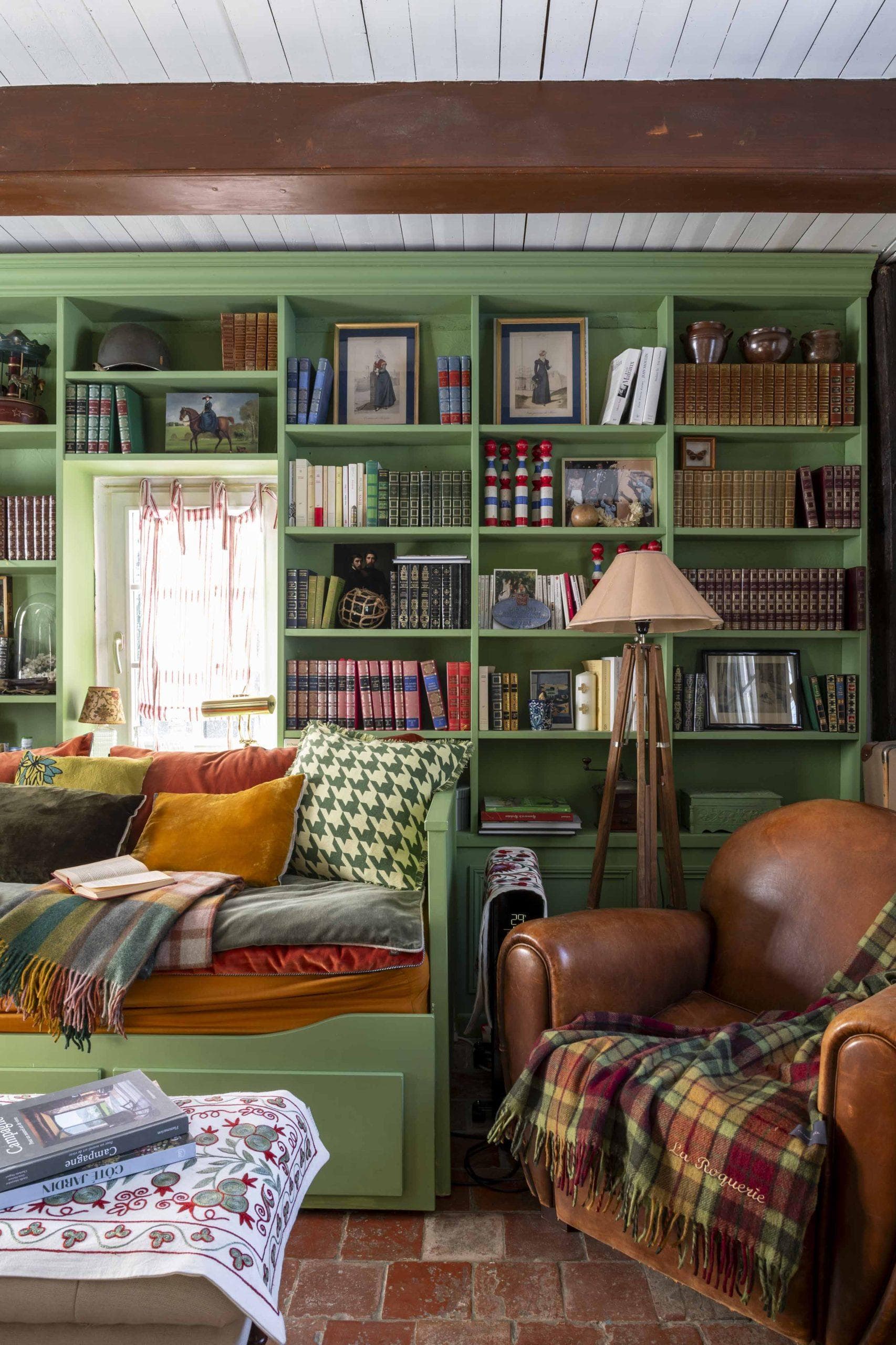 The library corner, the perfect spot to retreat and stay warm.