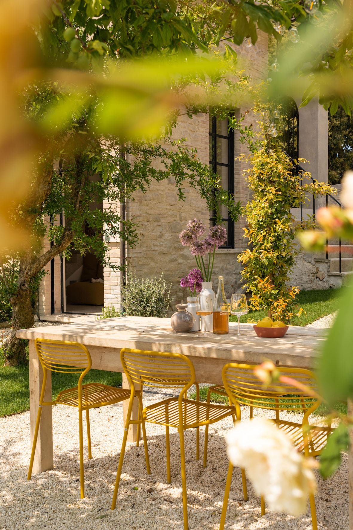 Summer breakfast at La Casetta in Umbria.