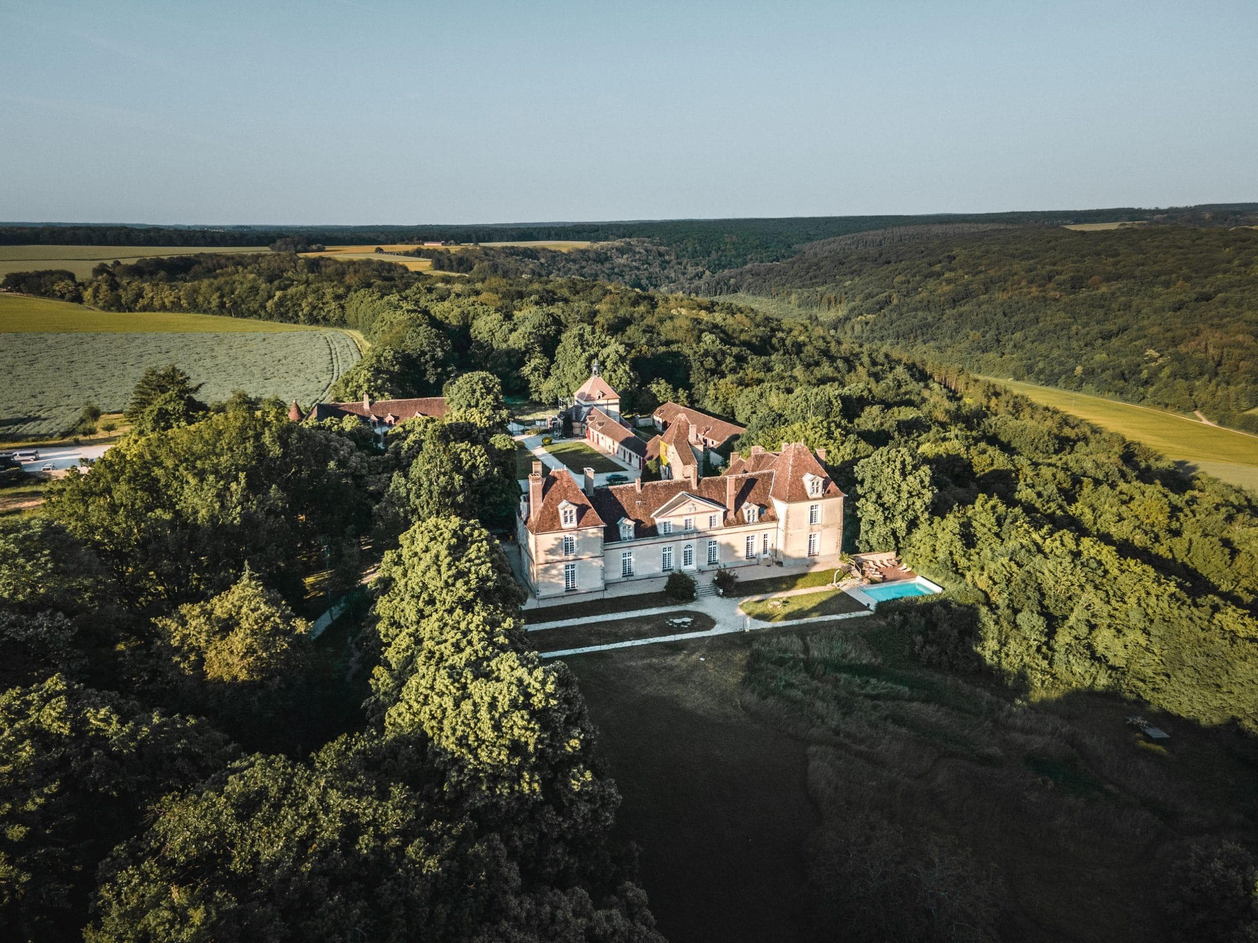 Le Château du Feÿ from above.