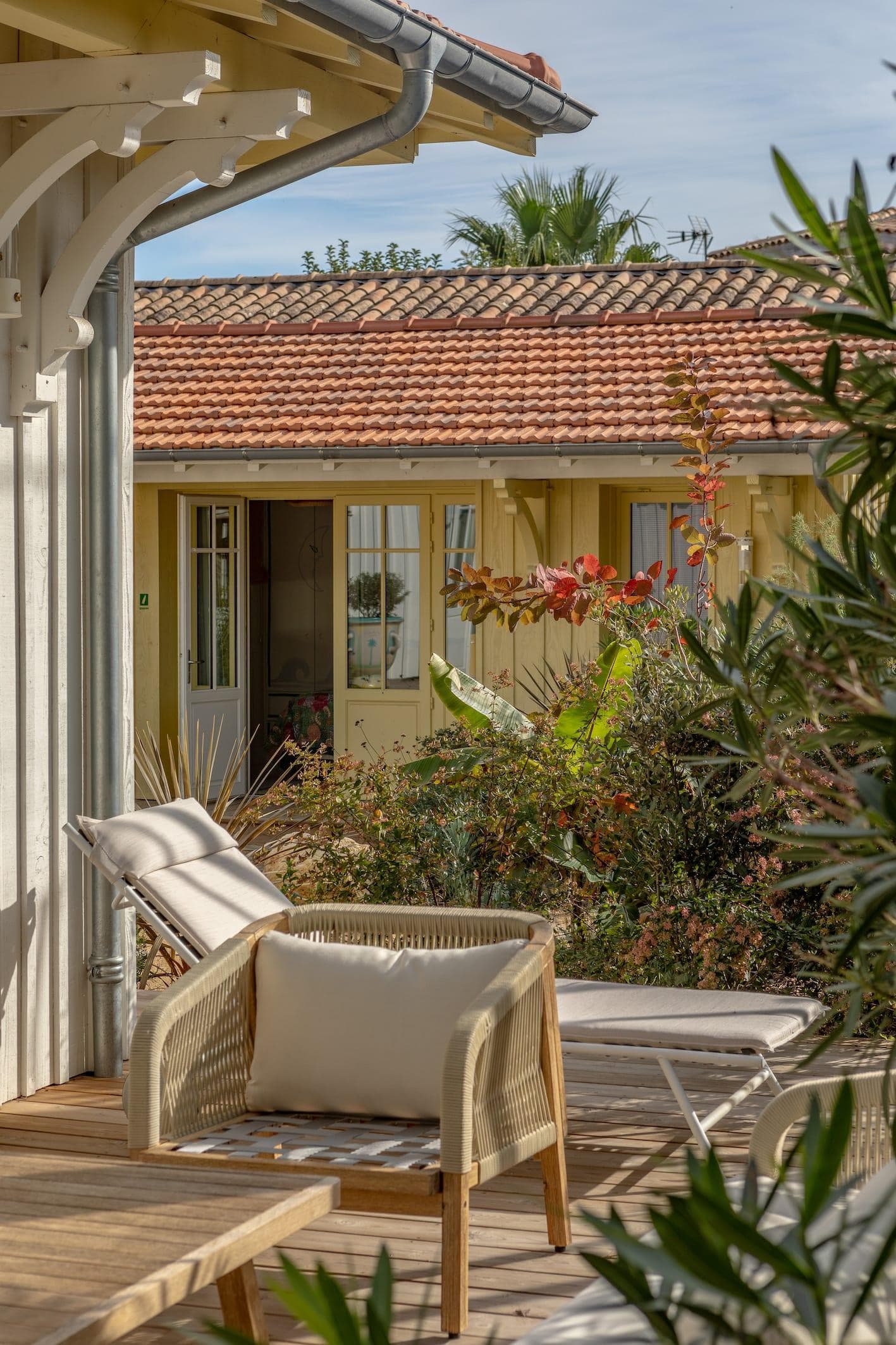 Le joli jardin de Villa Pouquete.