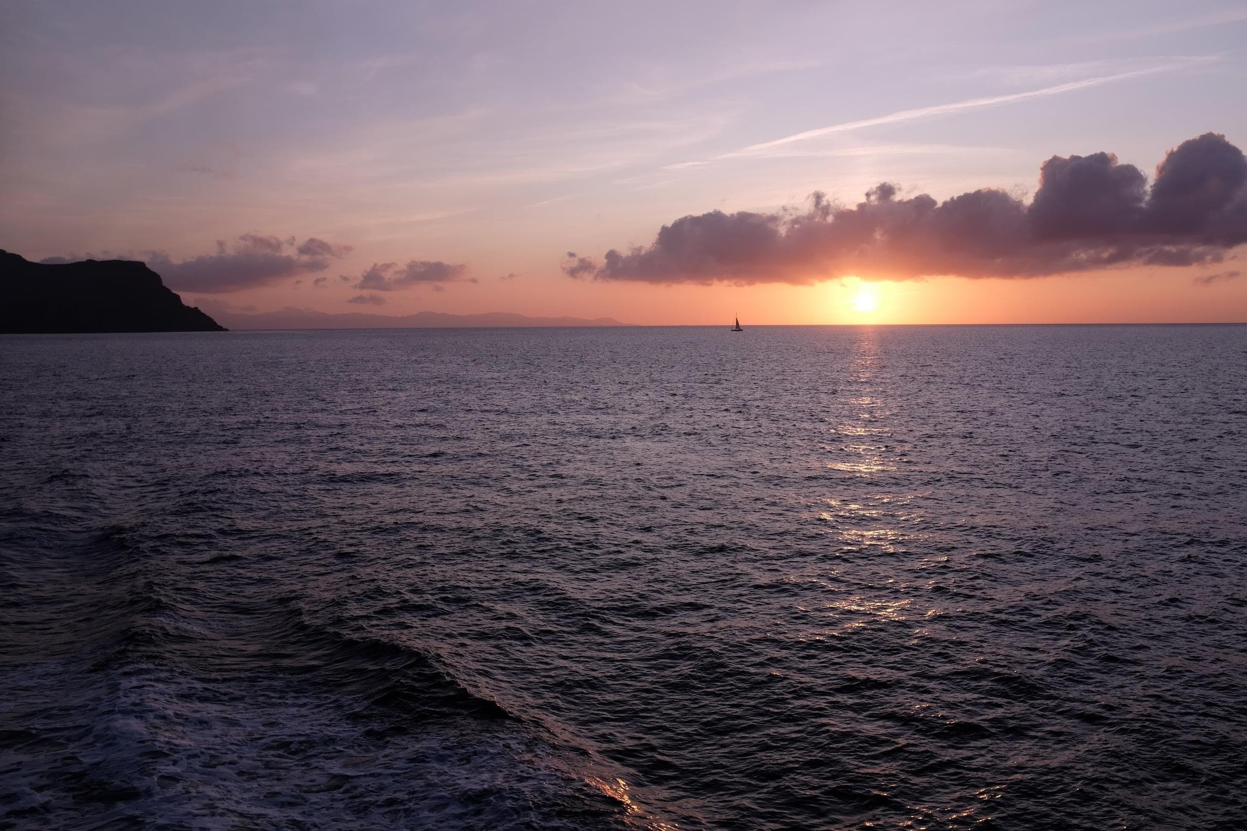 Tous les soirs, le spectacle du coucher de soleil.