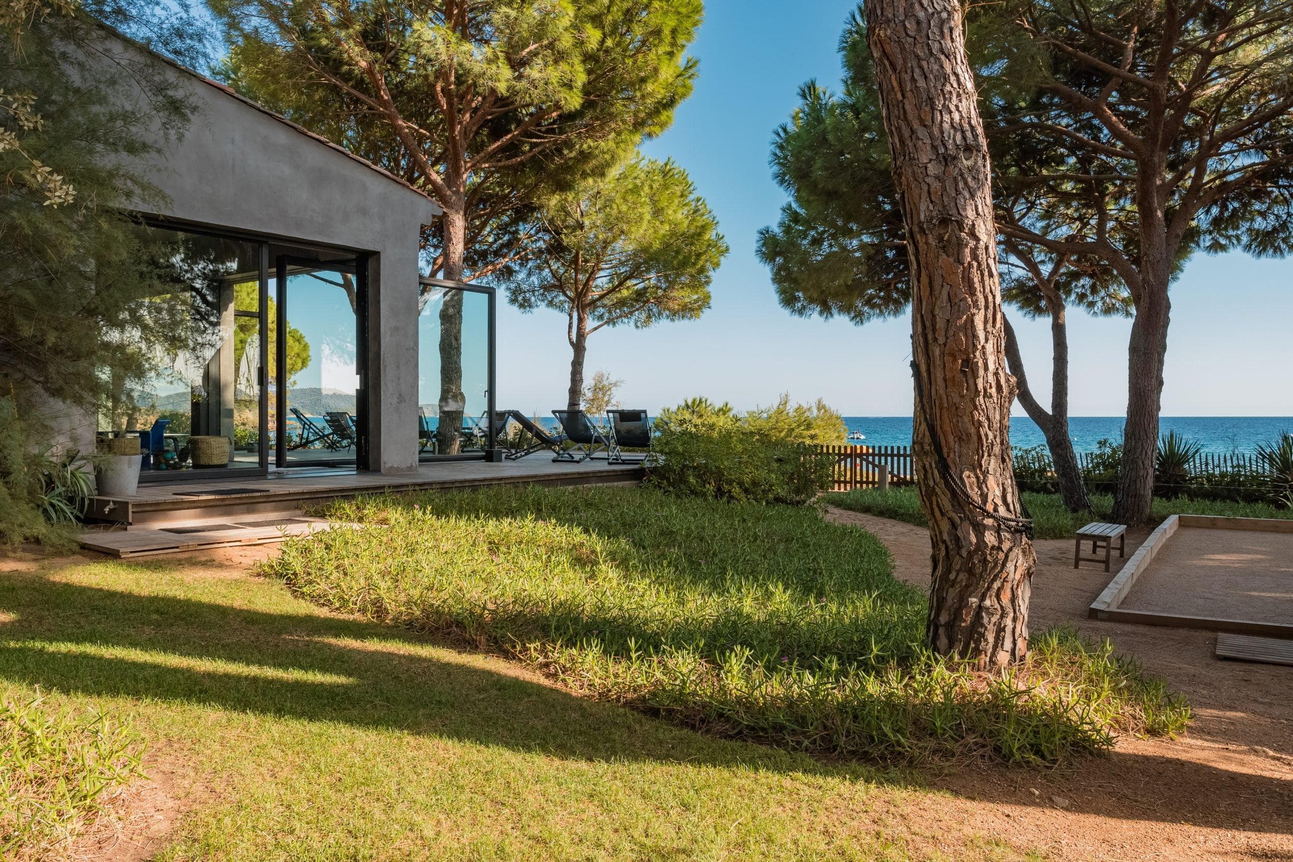 A garden before the sea.