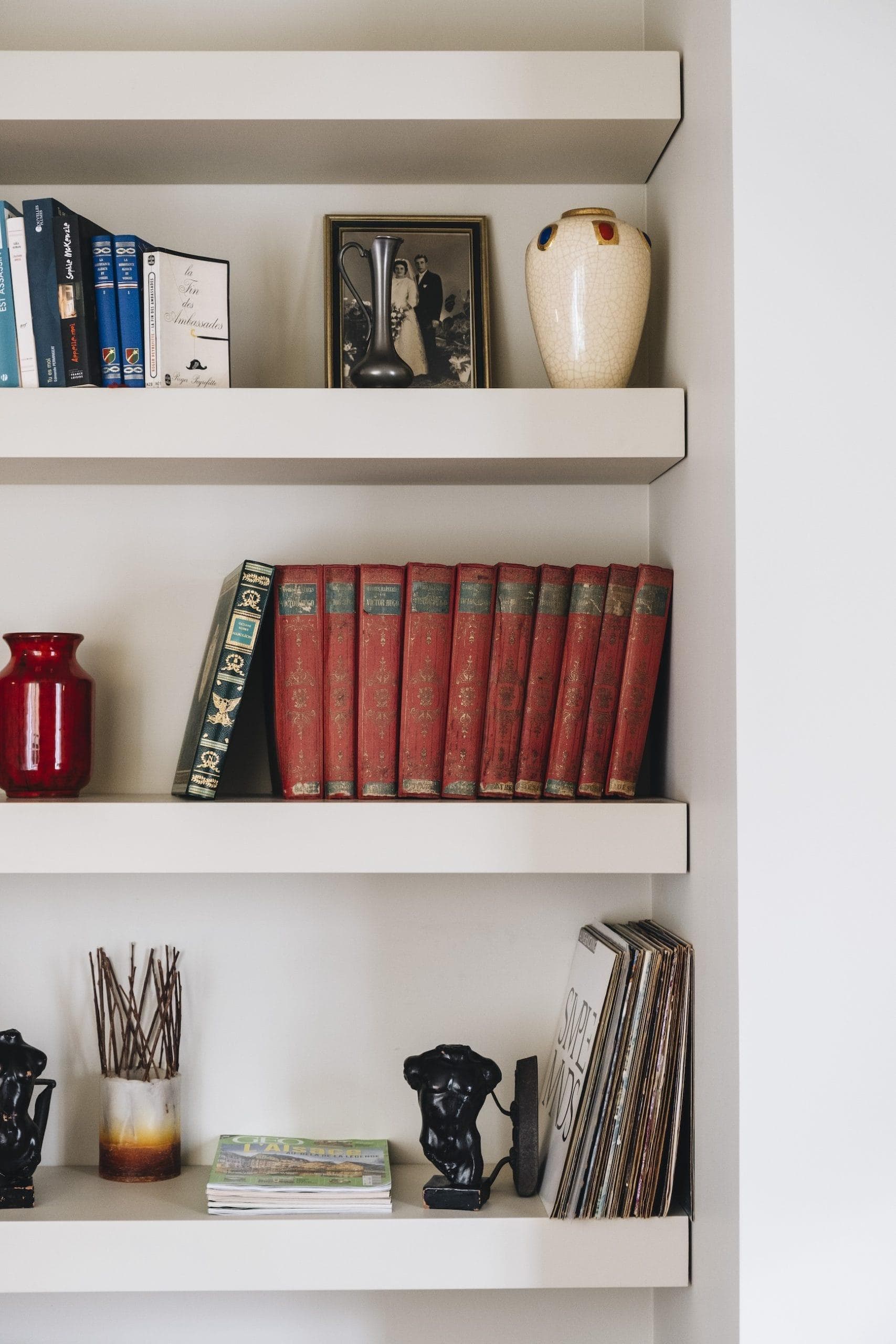 Family heirlooms and vintage finds.