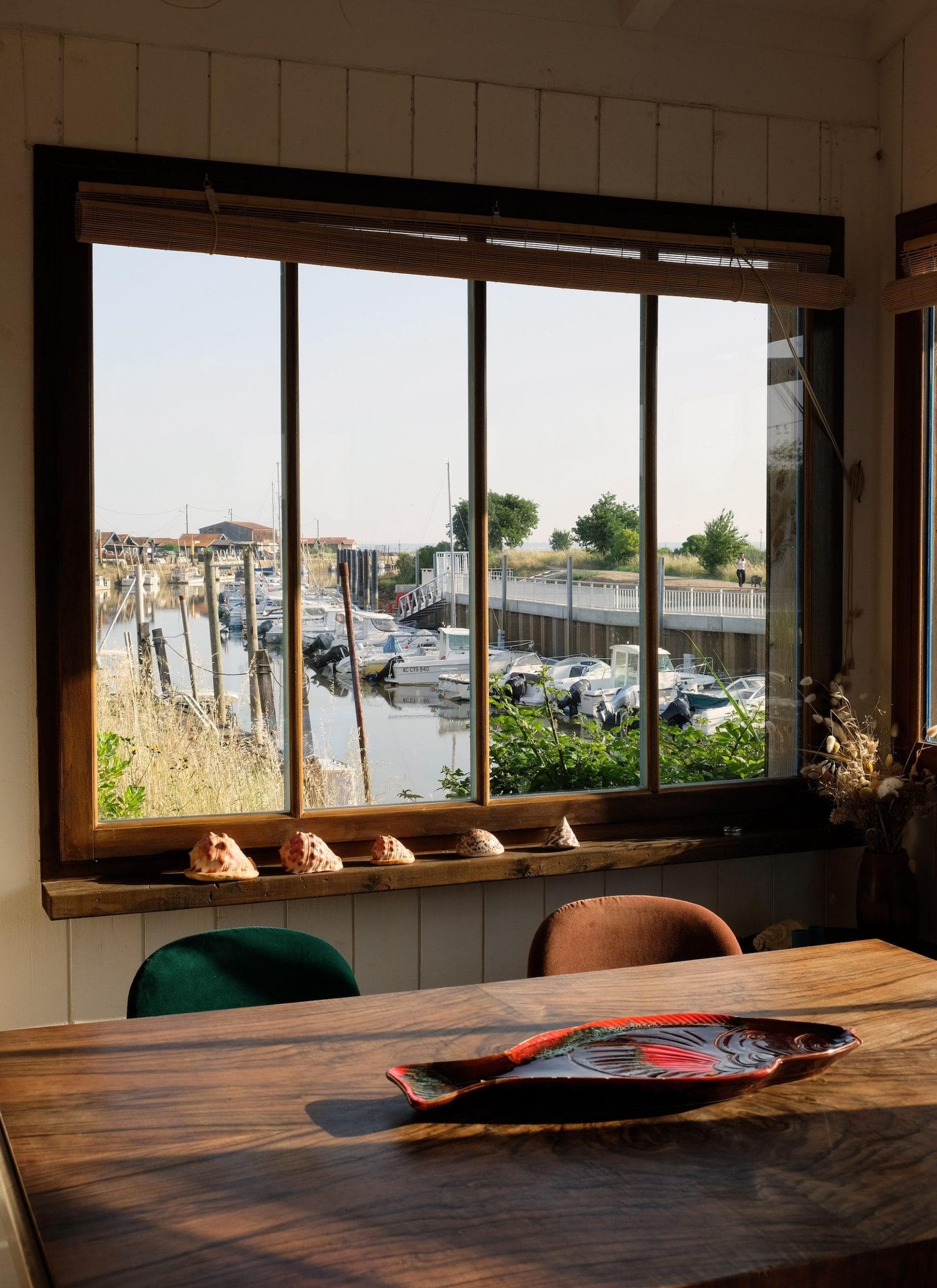 A meal with a view at the cabin.