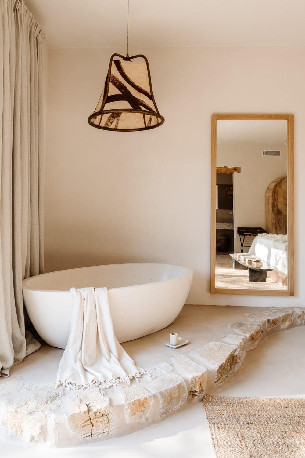 Even in the bathrooms, beauty and simplicity prevail. © Ana Lui