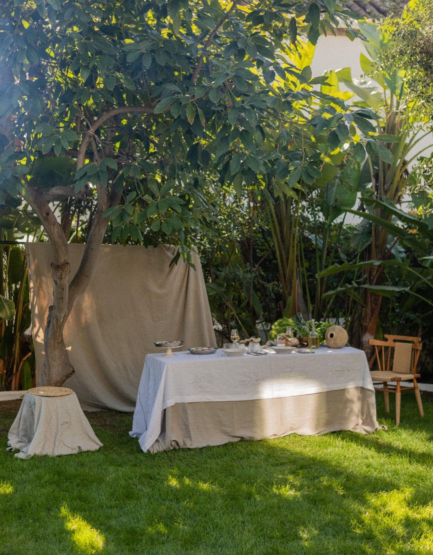 Le jardin ombragé de Casa Manuela.