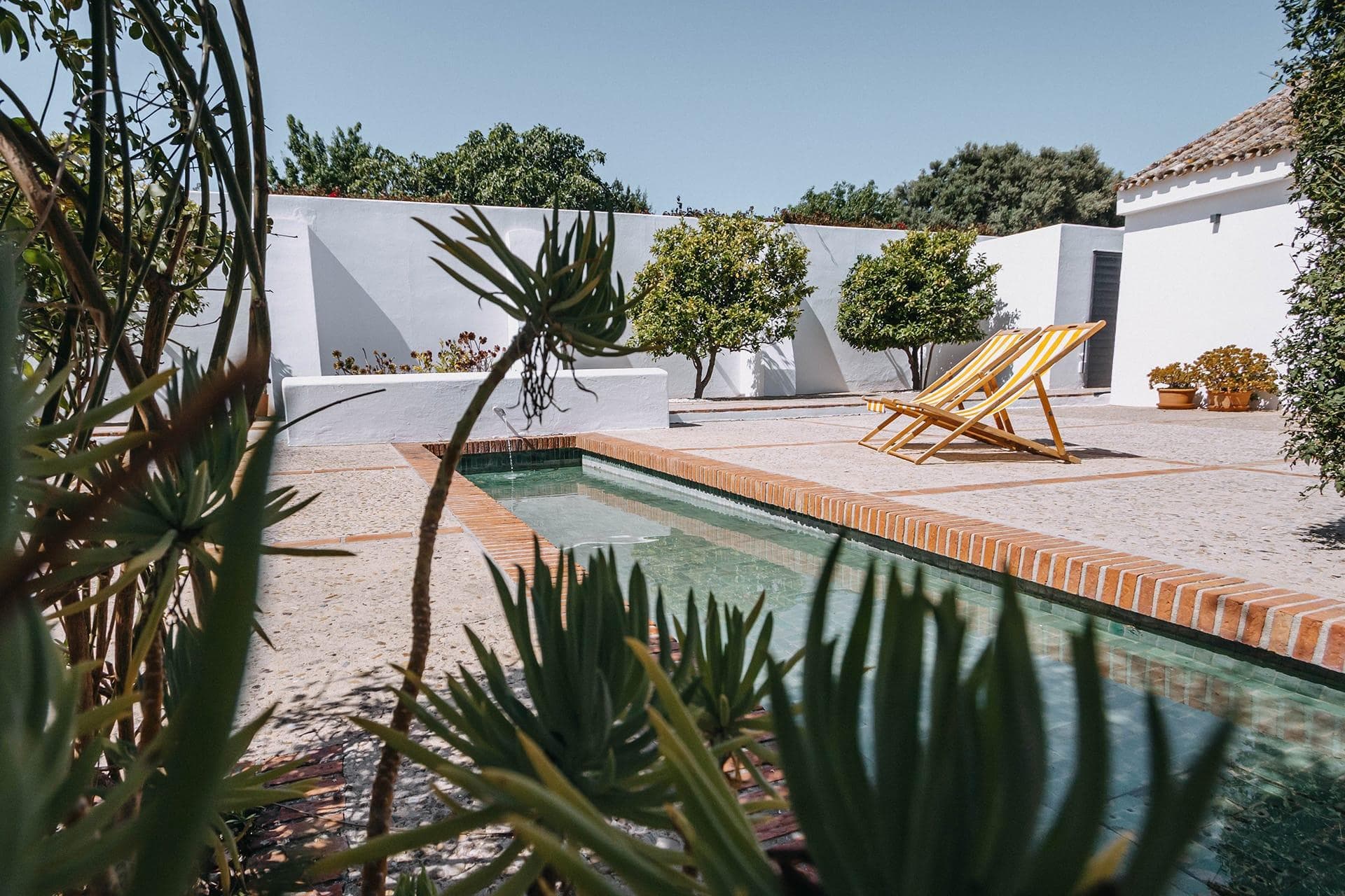 La looongue piscine de La Casa de Arcos.