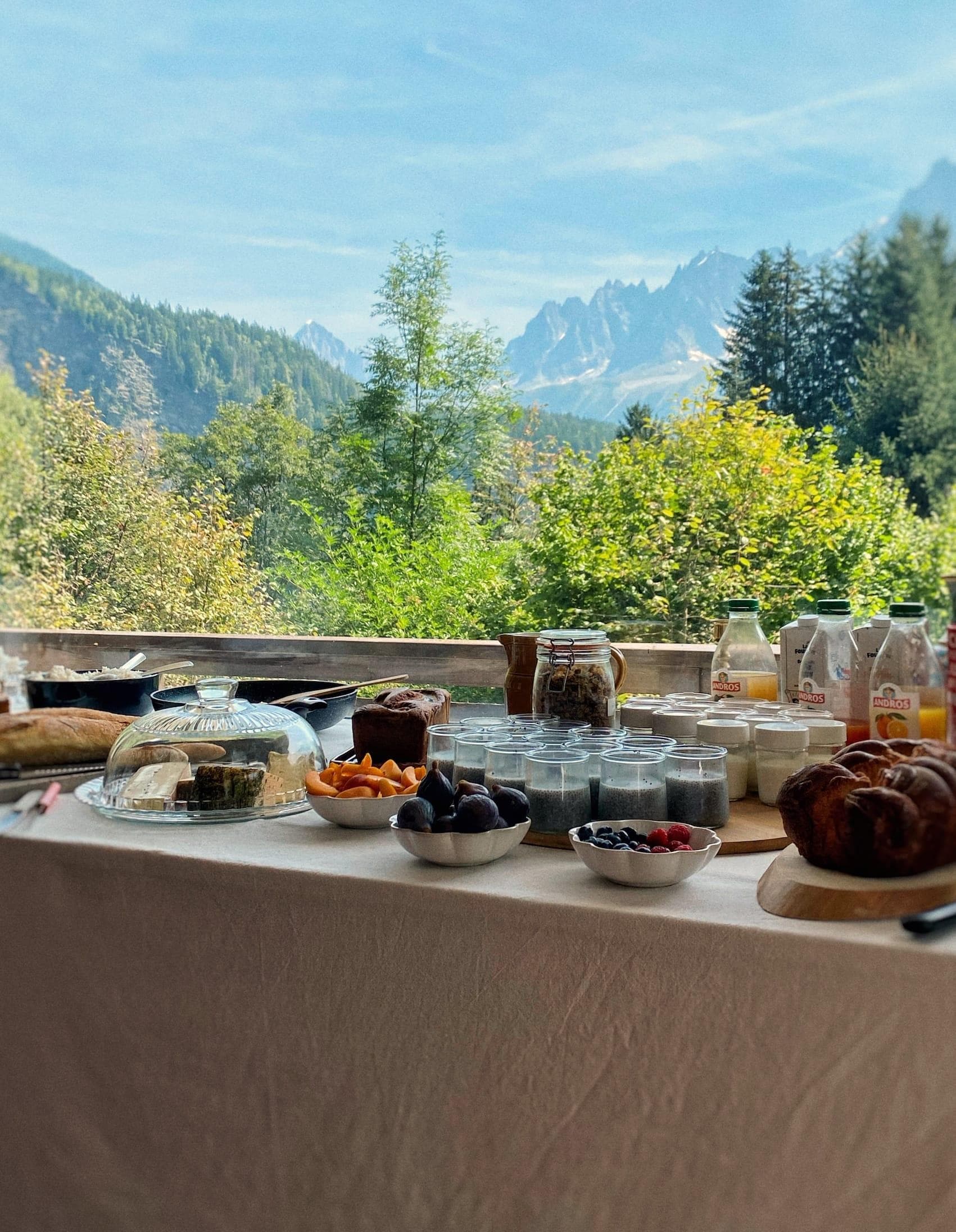 Hikers recharge at the chalet before heading back out onto the trails.