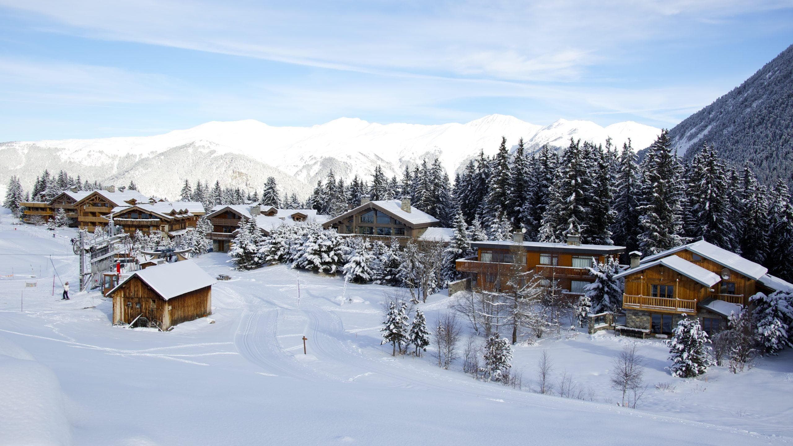 Le chalet Artemisia vu du ciel.