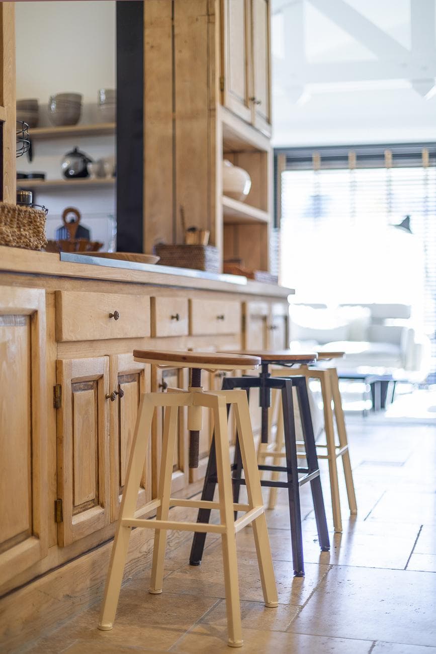 In the interiors, Scandinavian-inspired decor.