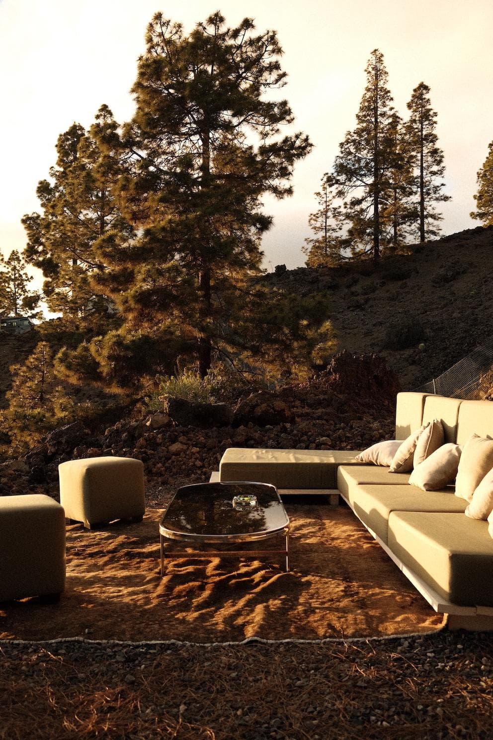 Dans le jardin, on profite de la nature.