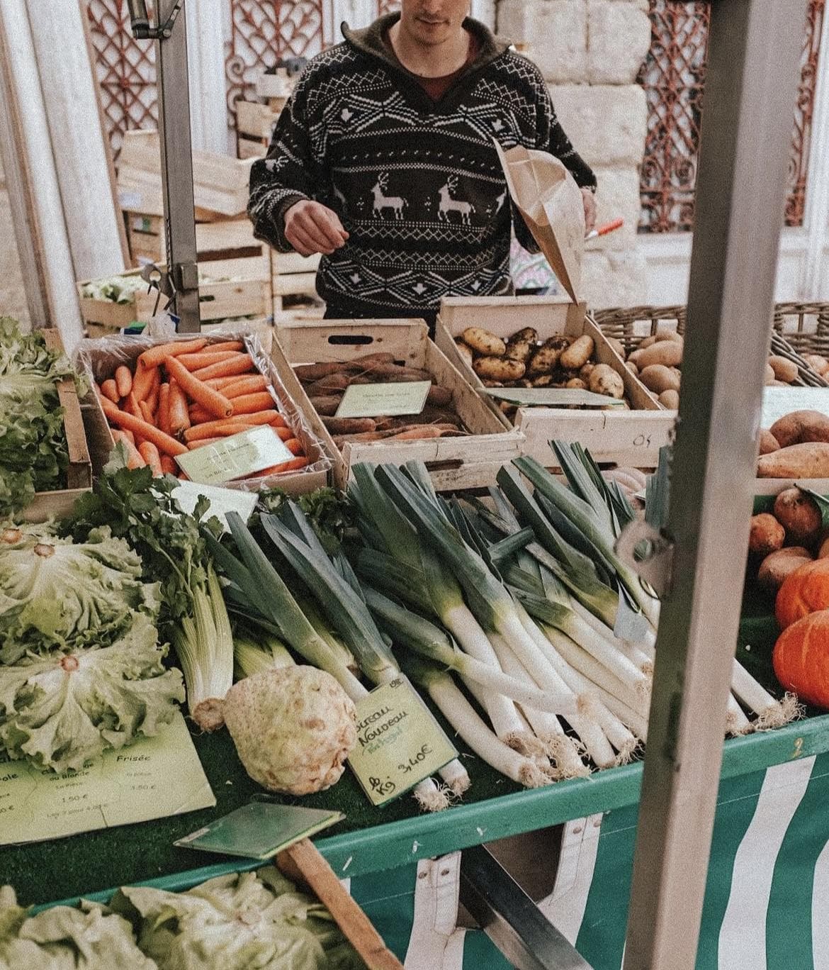 At the market in Nogent-le-Rotrou, we stock up on local produce. © Laura Strauss