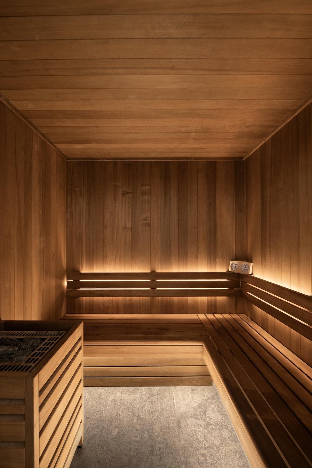 Le sauna où se réchauffer après le ski. © Johanna Chaboud