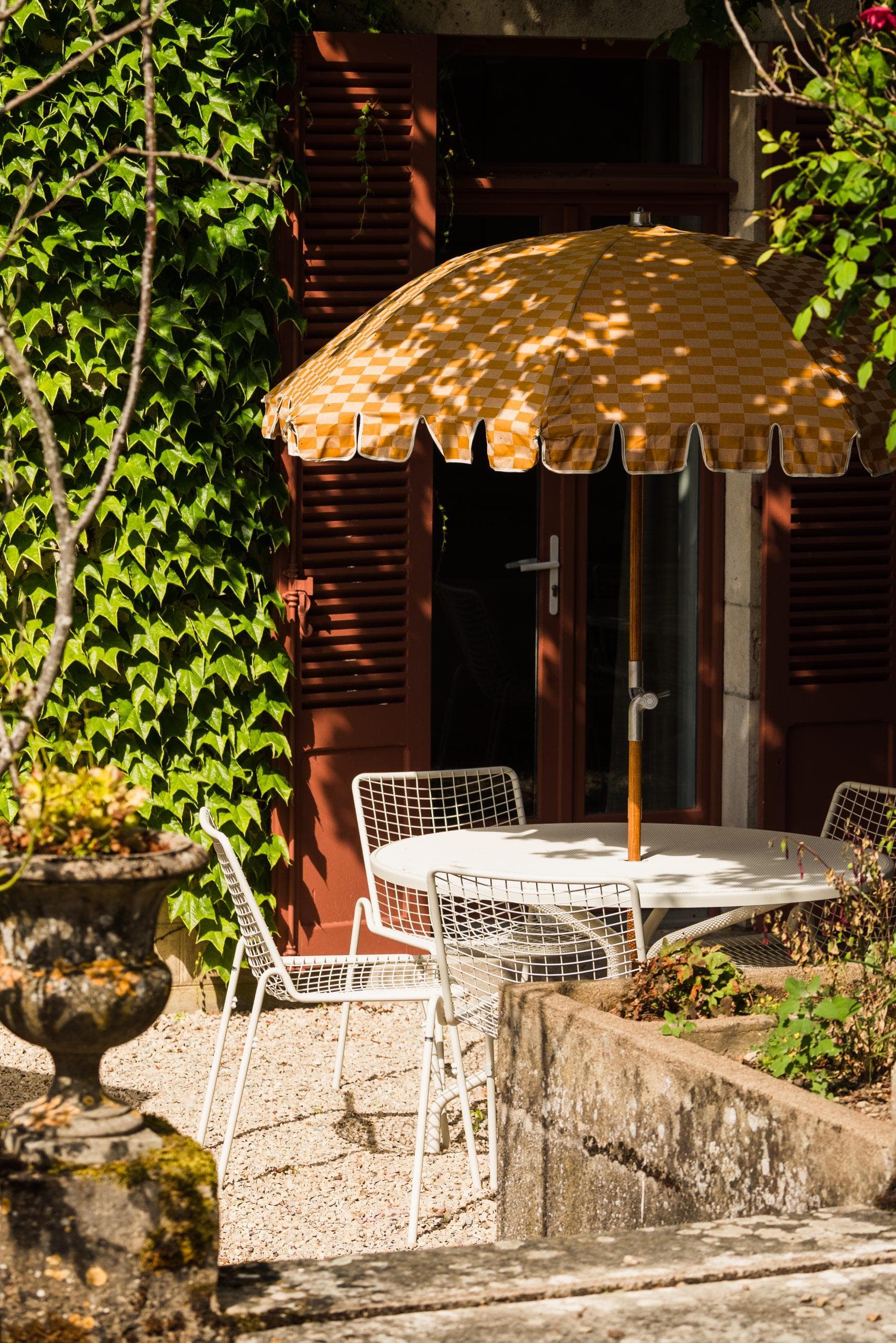 The charming terrace at Papotte.