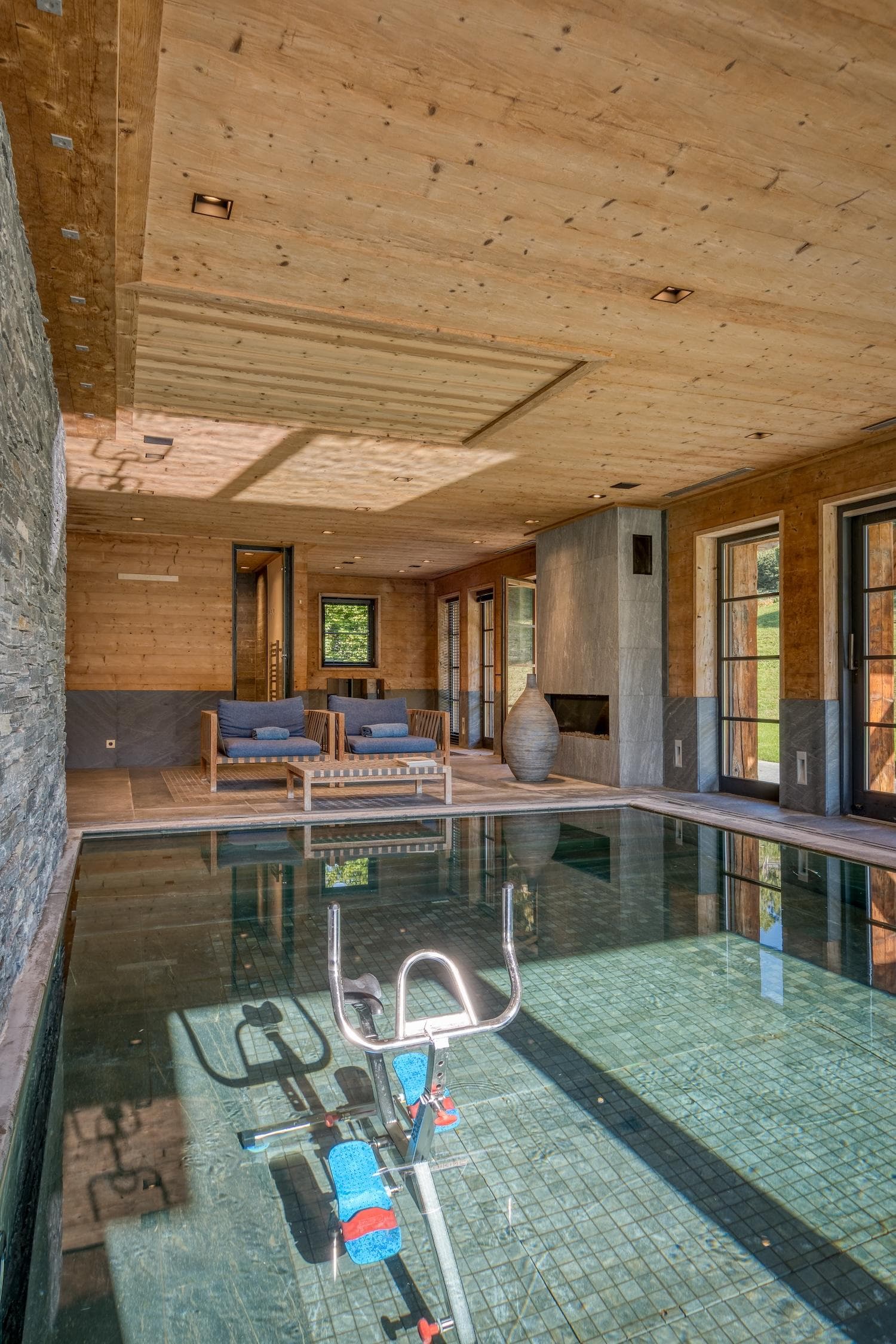 The chalet’s wellness area.