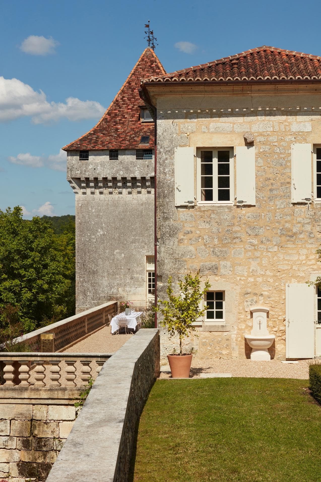 The highlight of Château de Chanet? The panoramic views over the countryside.